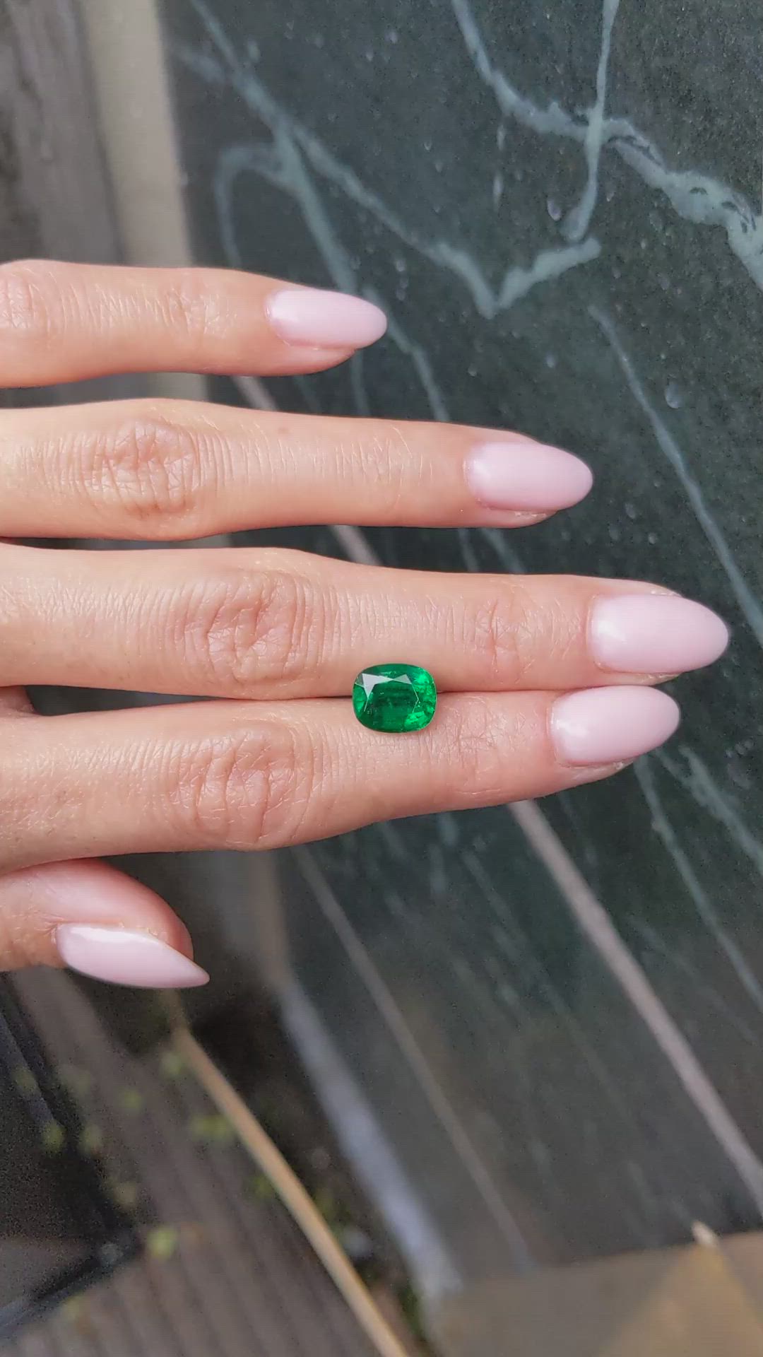 2.76 Ct. Emerald from Zambia Size Video