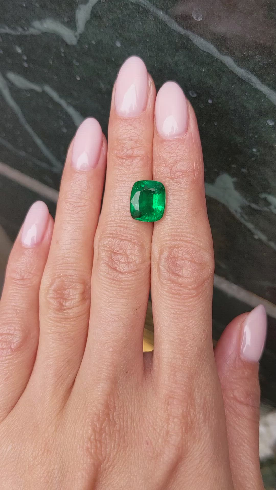 4.69 Ct. Emerald from Zambia Size Video