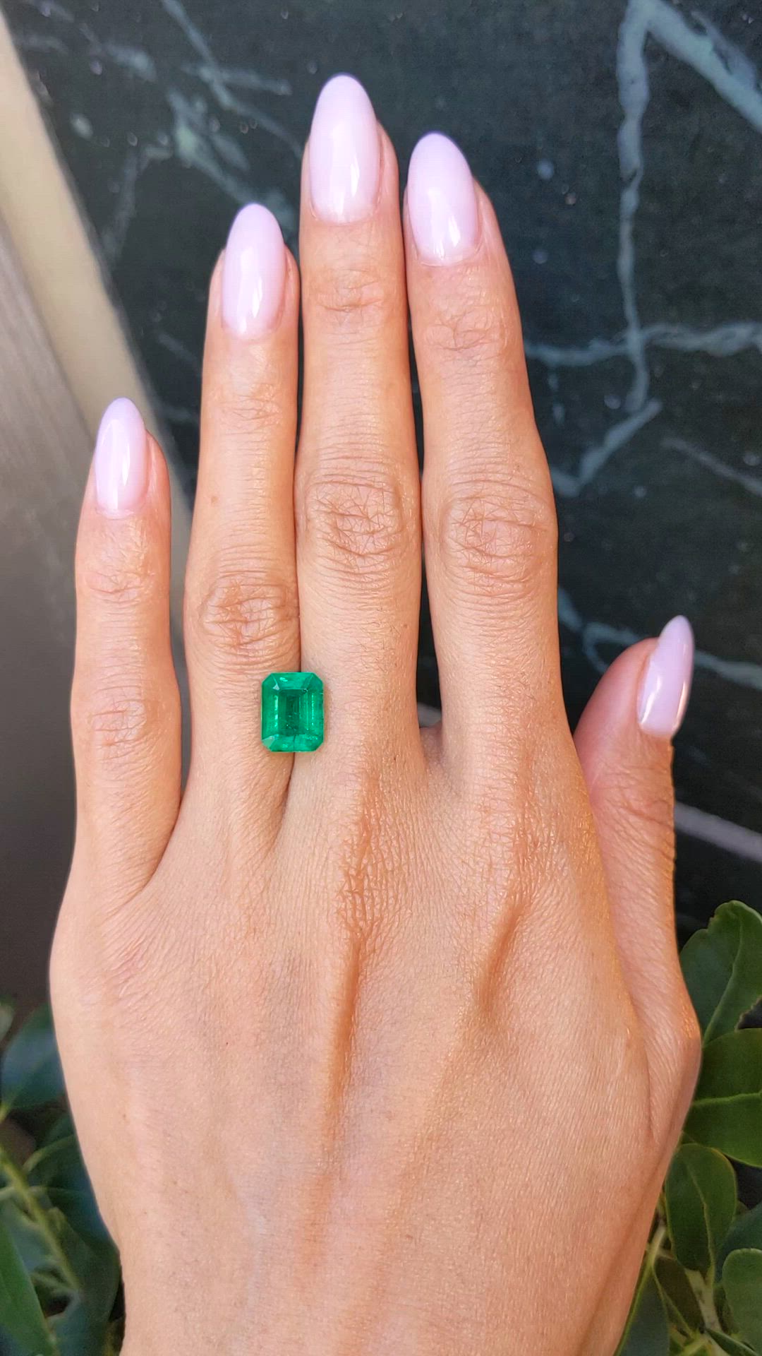3.86 Ct. Emerald from Zambia Size Video