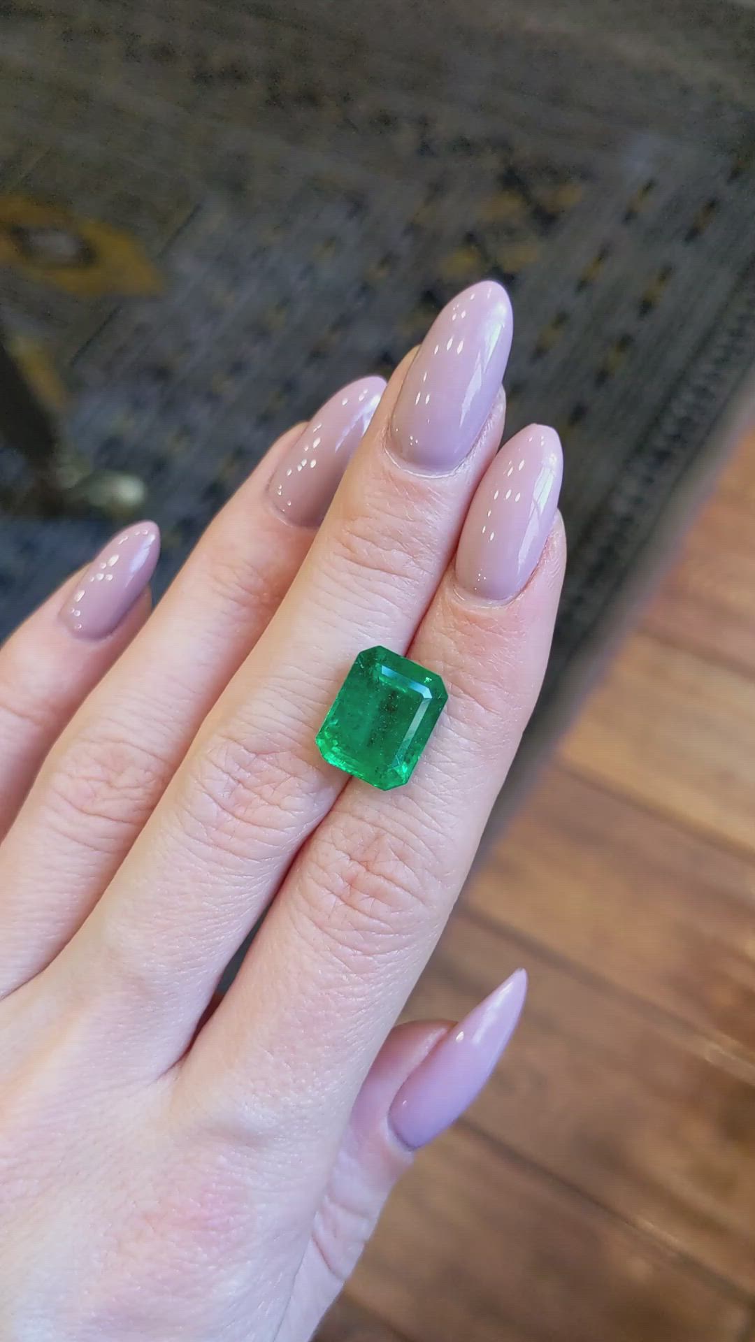 6.30 Ct. Emerald from Zambia Size Video