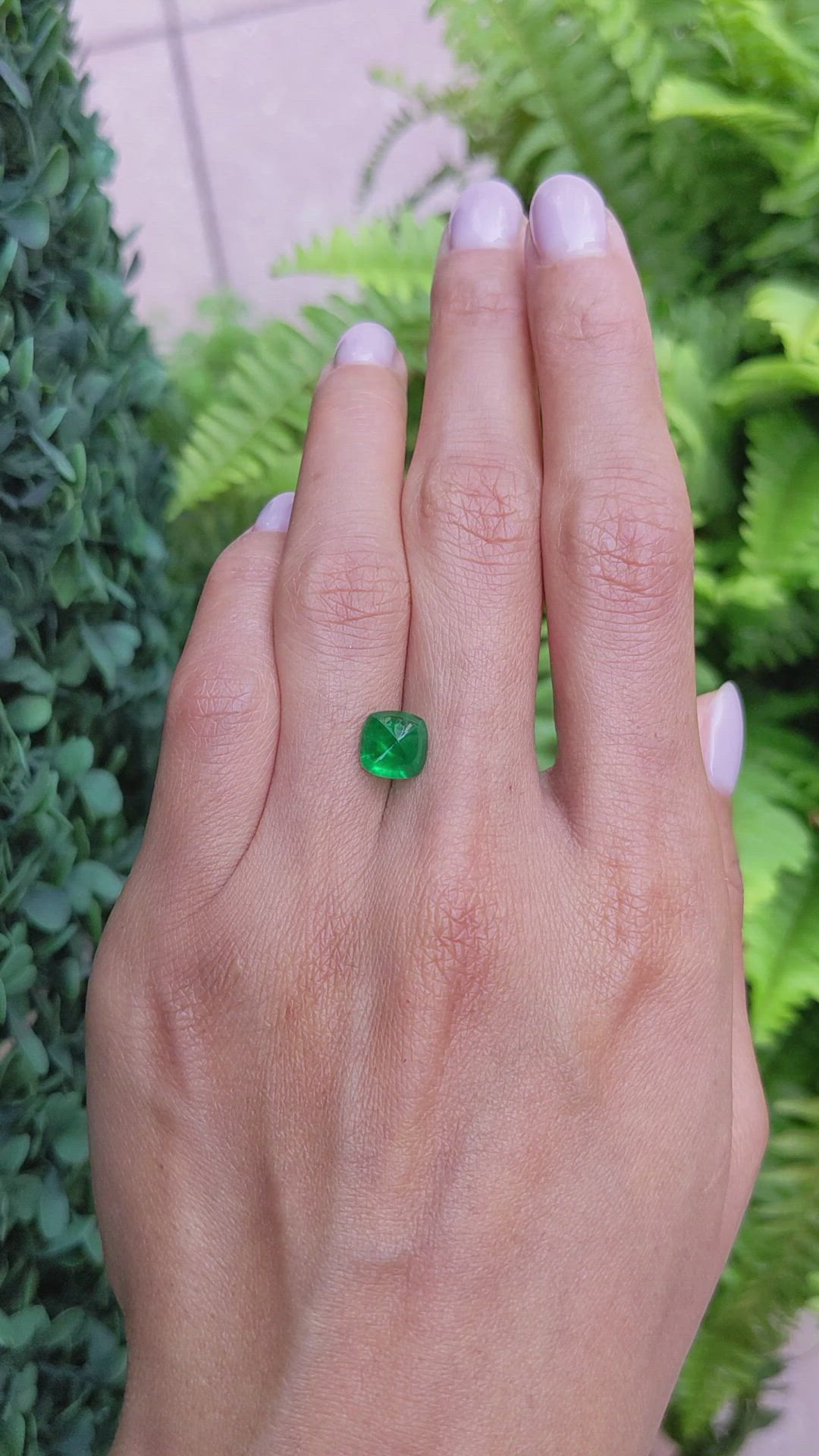 2.10 Ct. Cabochon Emerald from Zambia Size Video