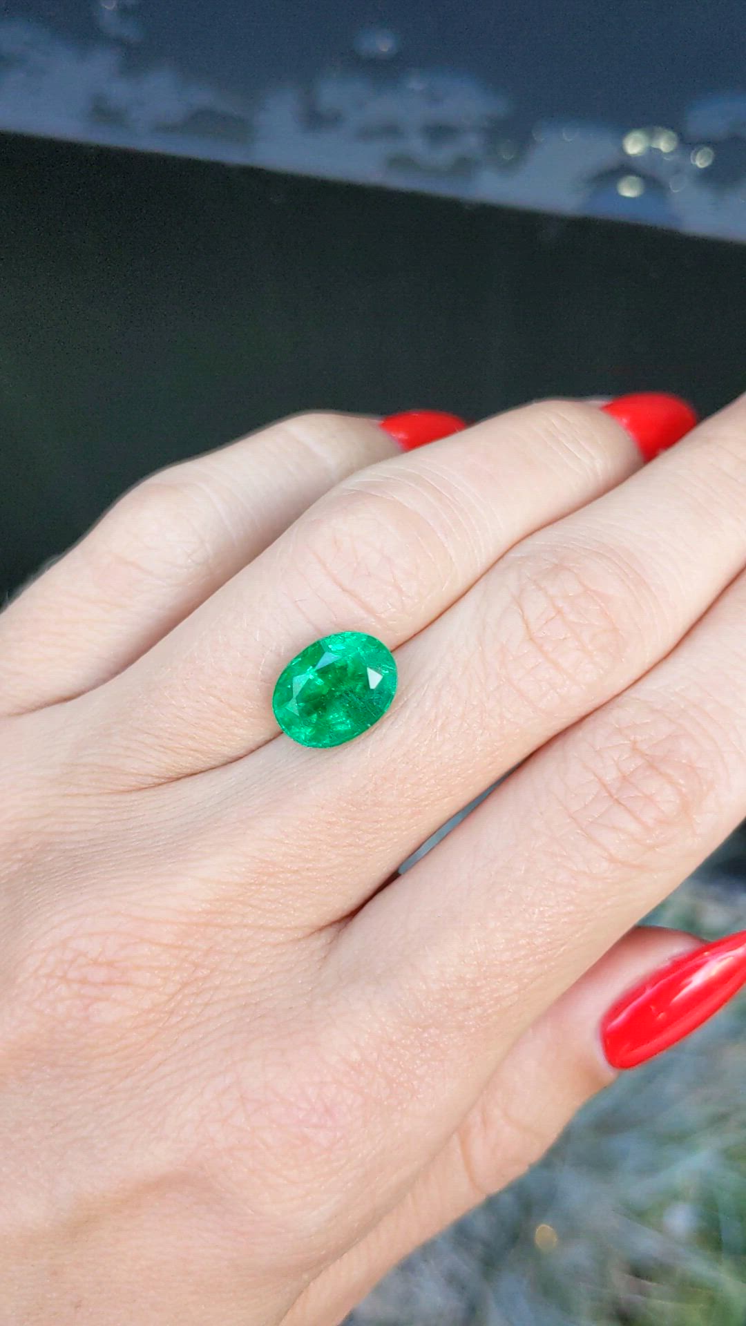 3.33 Ct. Emerald from Zambia Size Video