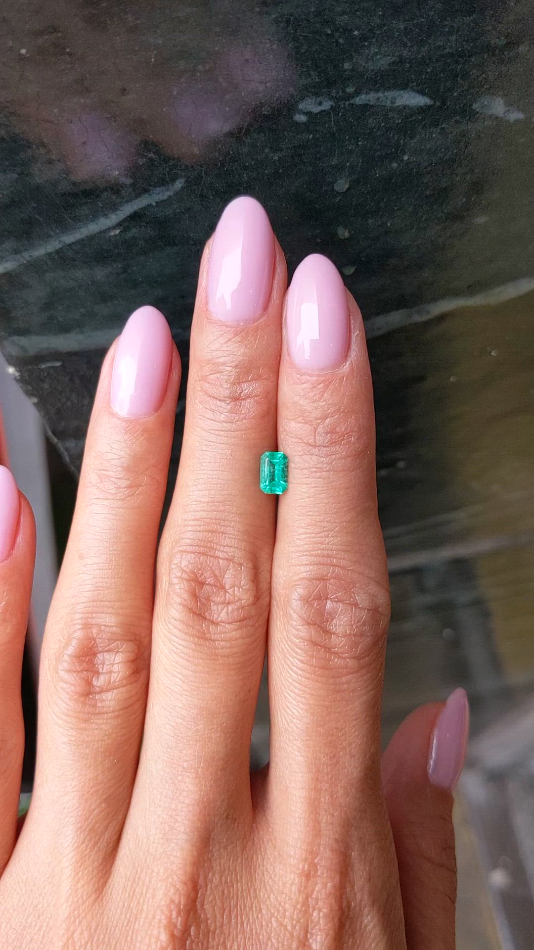 0.46 Ct. Emerald from Zambia Size Video