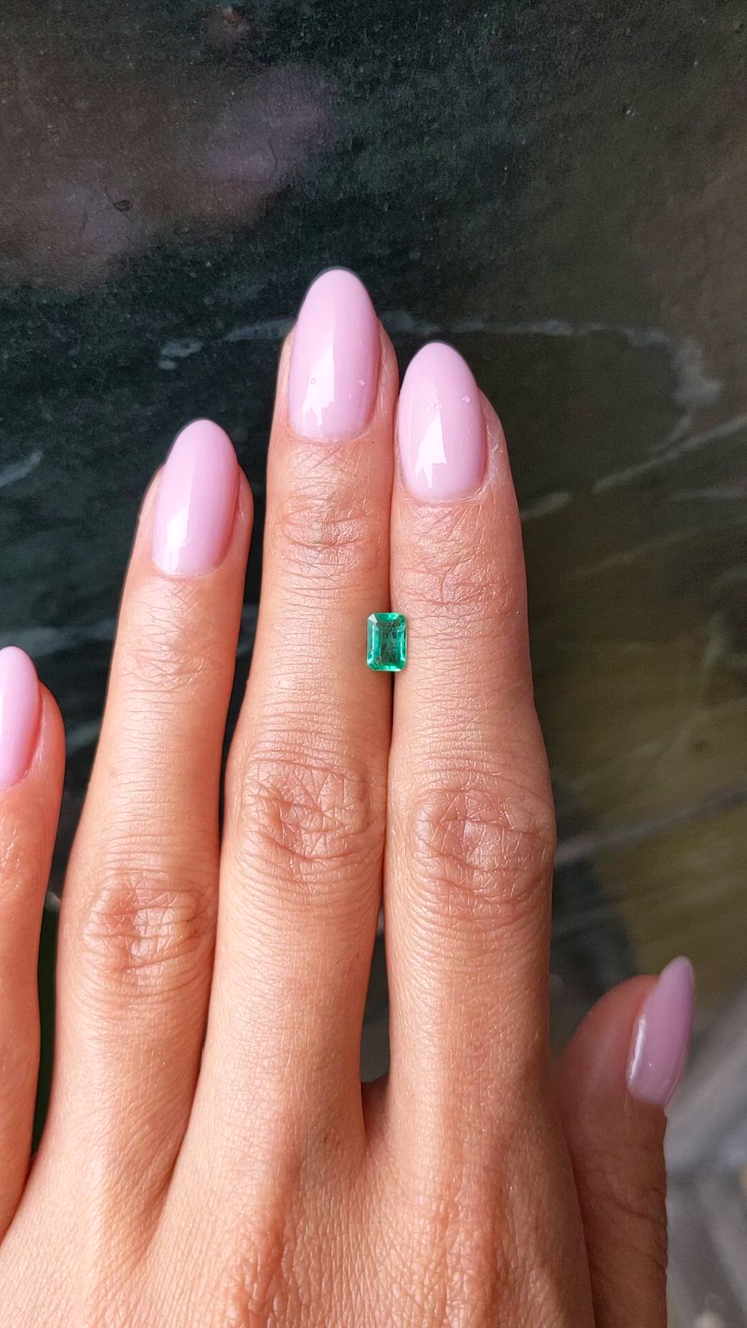 0.45 Ct. Emerald from Zambia Size Video