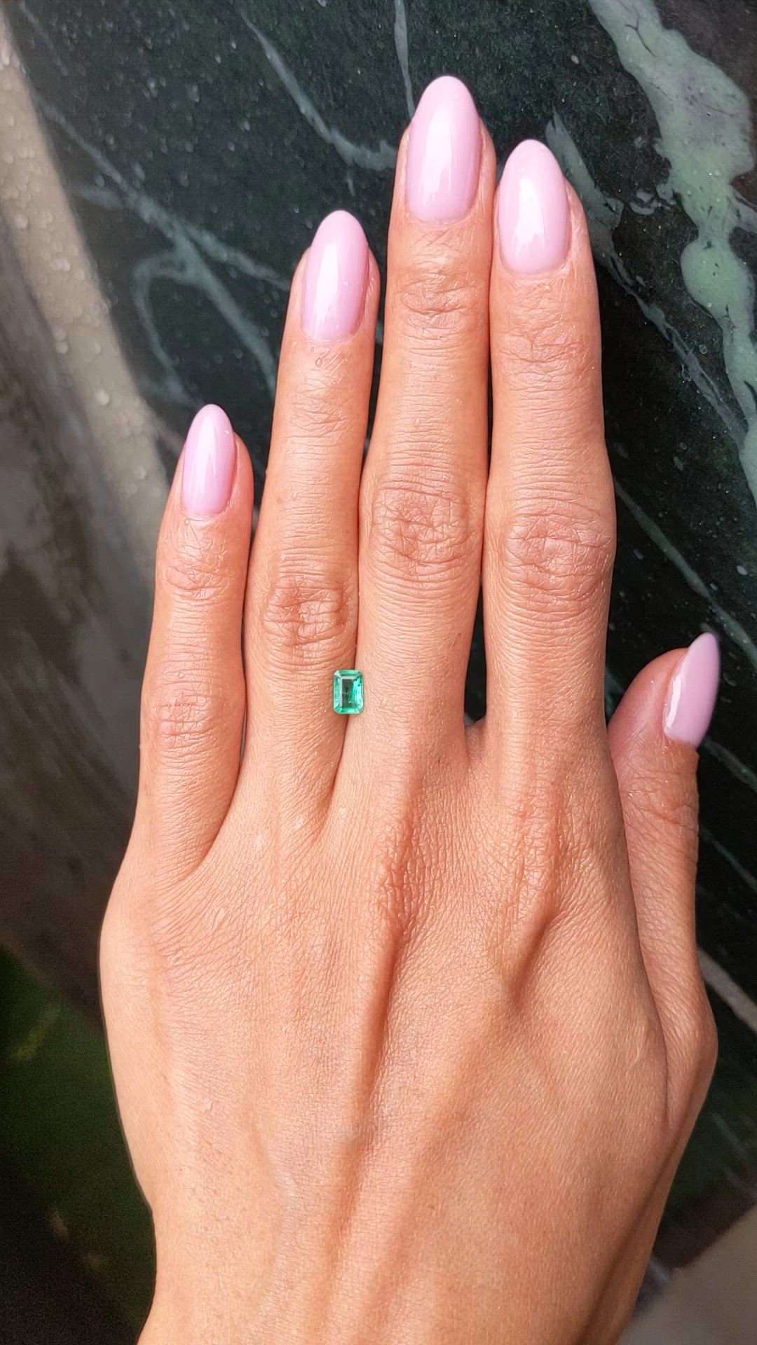0.45 Ct. Emerald from Zambia Size Video