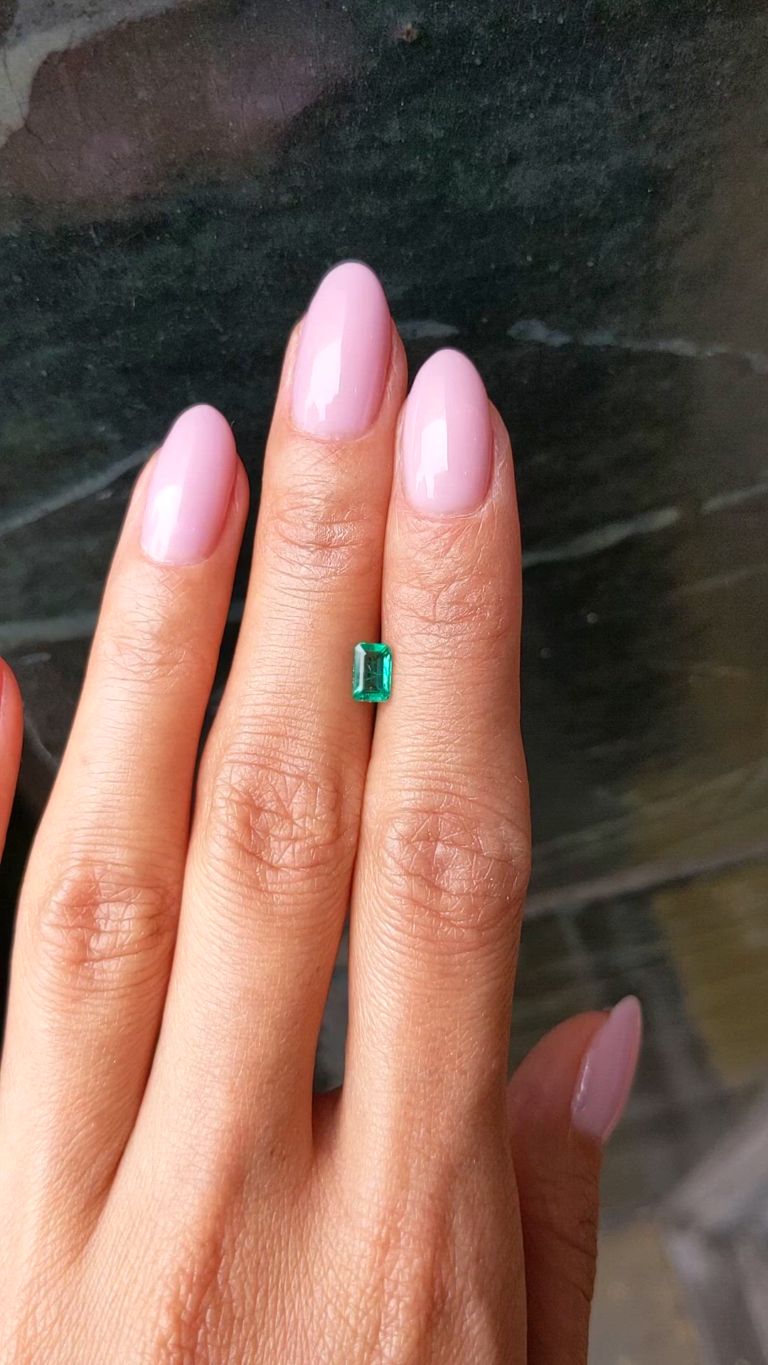 0.49 Ct. Emerald from Zambia Size Video
