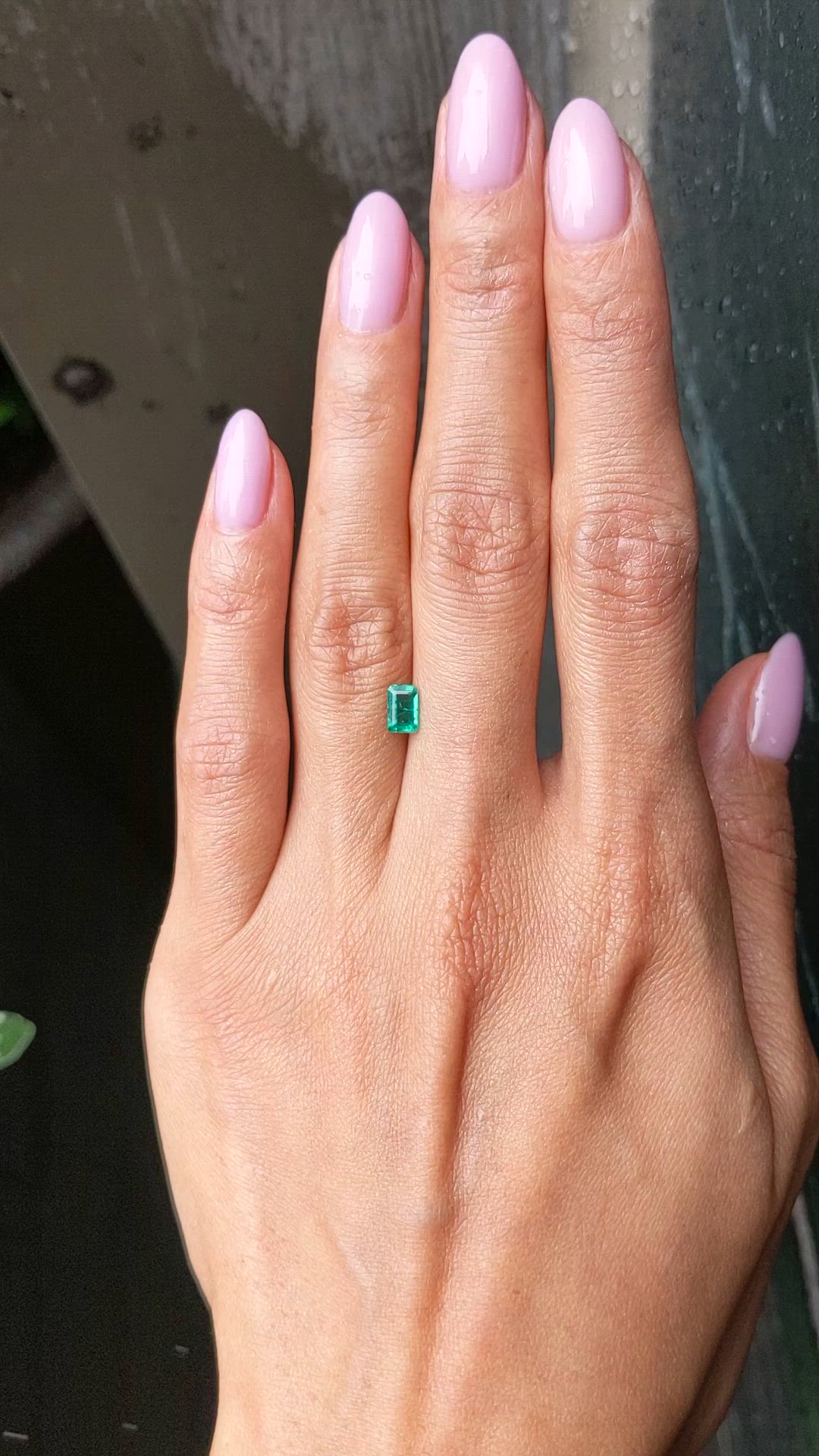 0.49 Ct. Emerald from Zambia Size Video