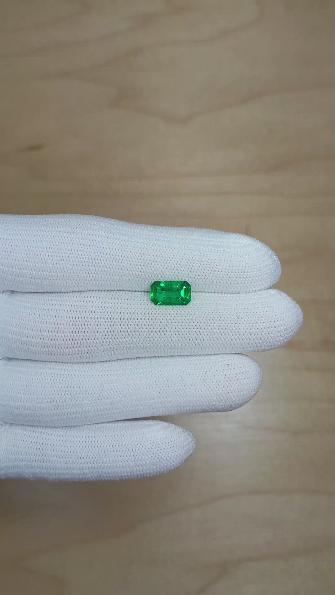 1.46 Ct. Emerald from Zambia Size Video