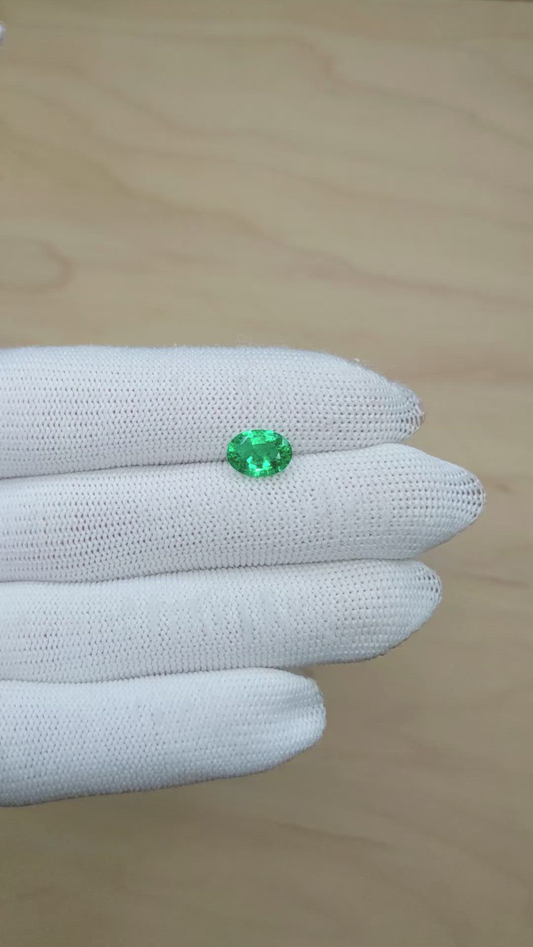 1.56 Ct. Emerald from Zambia Size Video