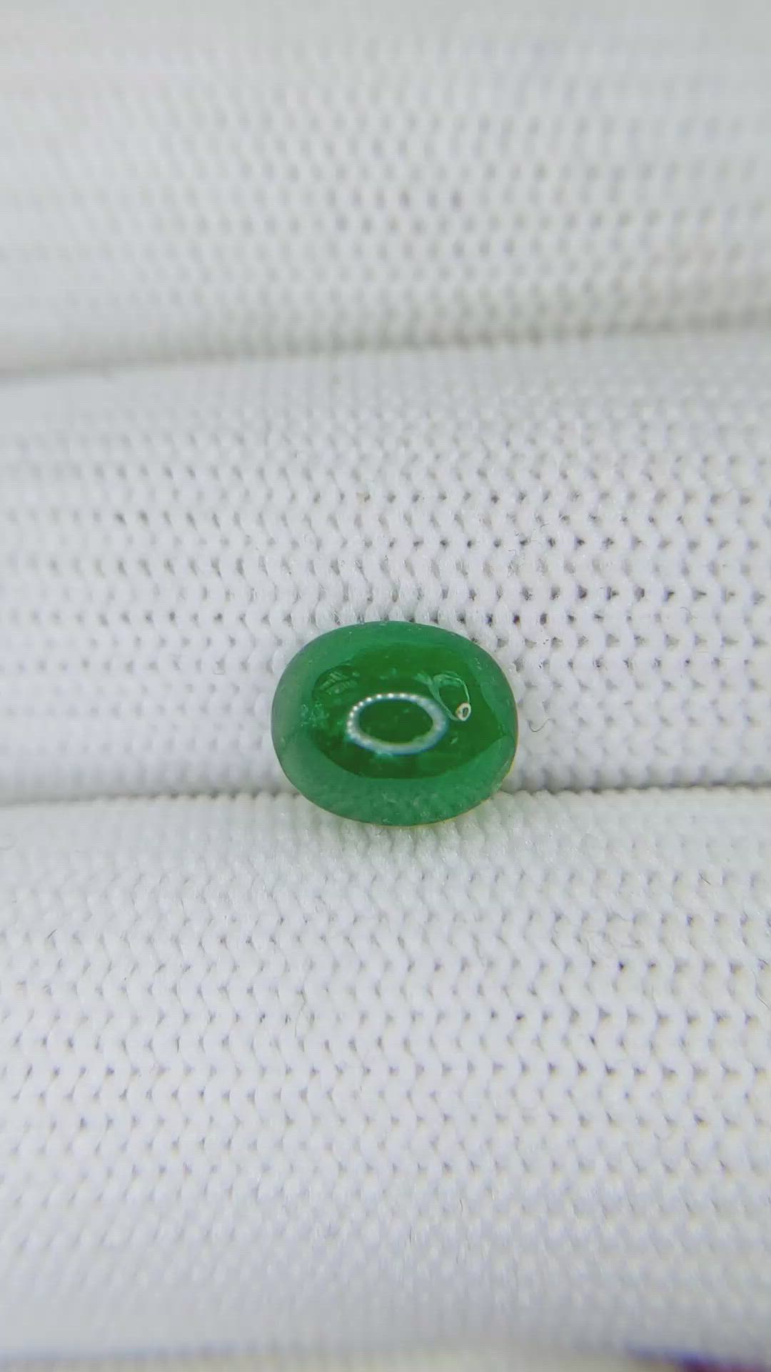 1.76 Ct. Cabochon Emerald from Colombia Size Video