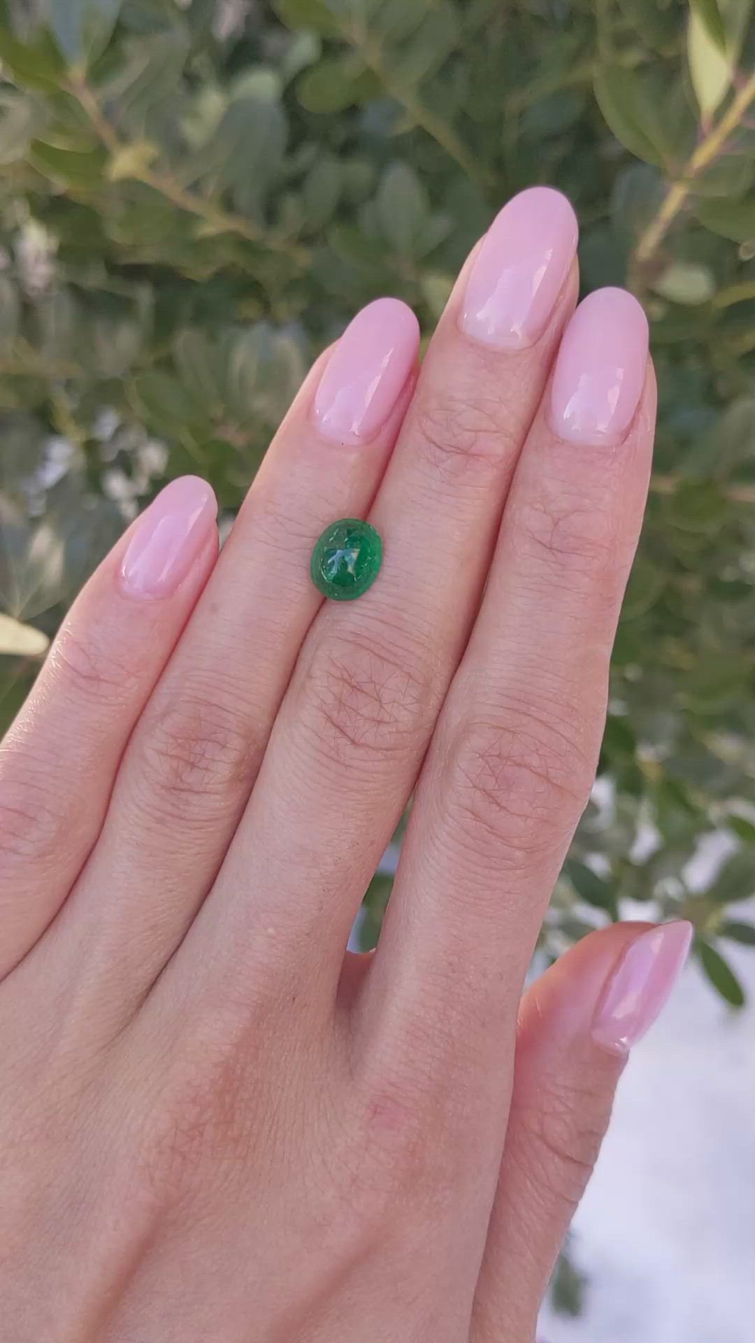 1.76 Ct. Cabochon Emerald from Colombia Size Video