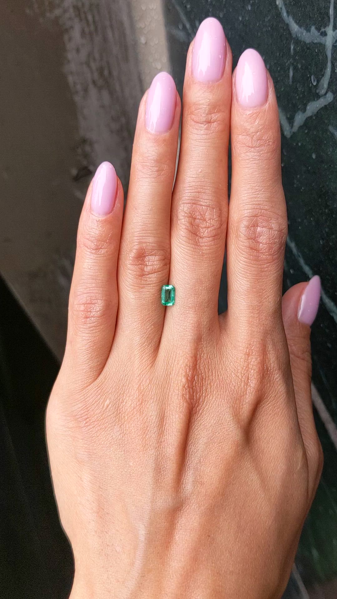 0.54 Ct. Emerald from Zambia Size Video