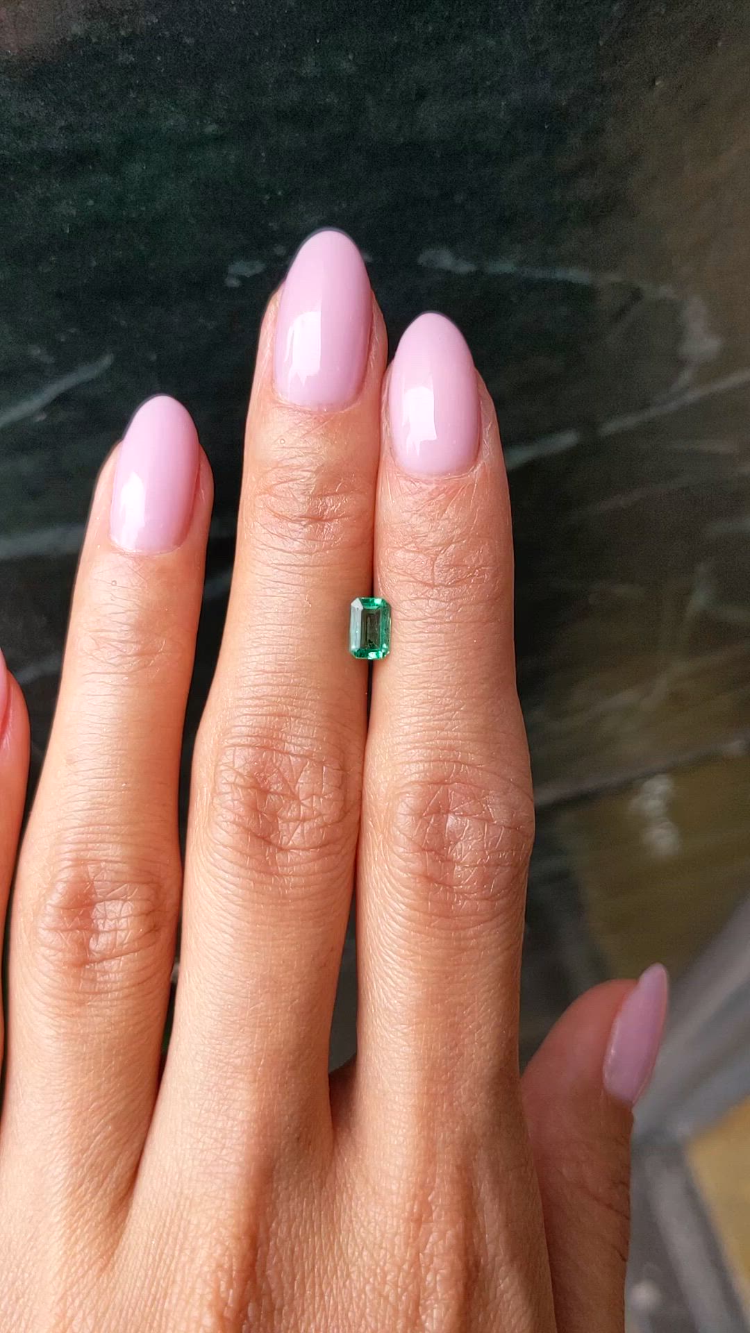 0.54 Ct. Emerald from Zambia Size Video