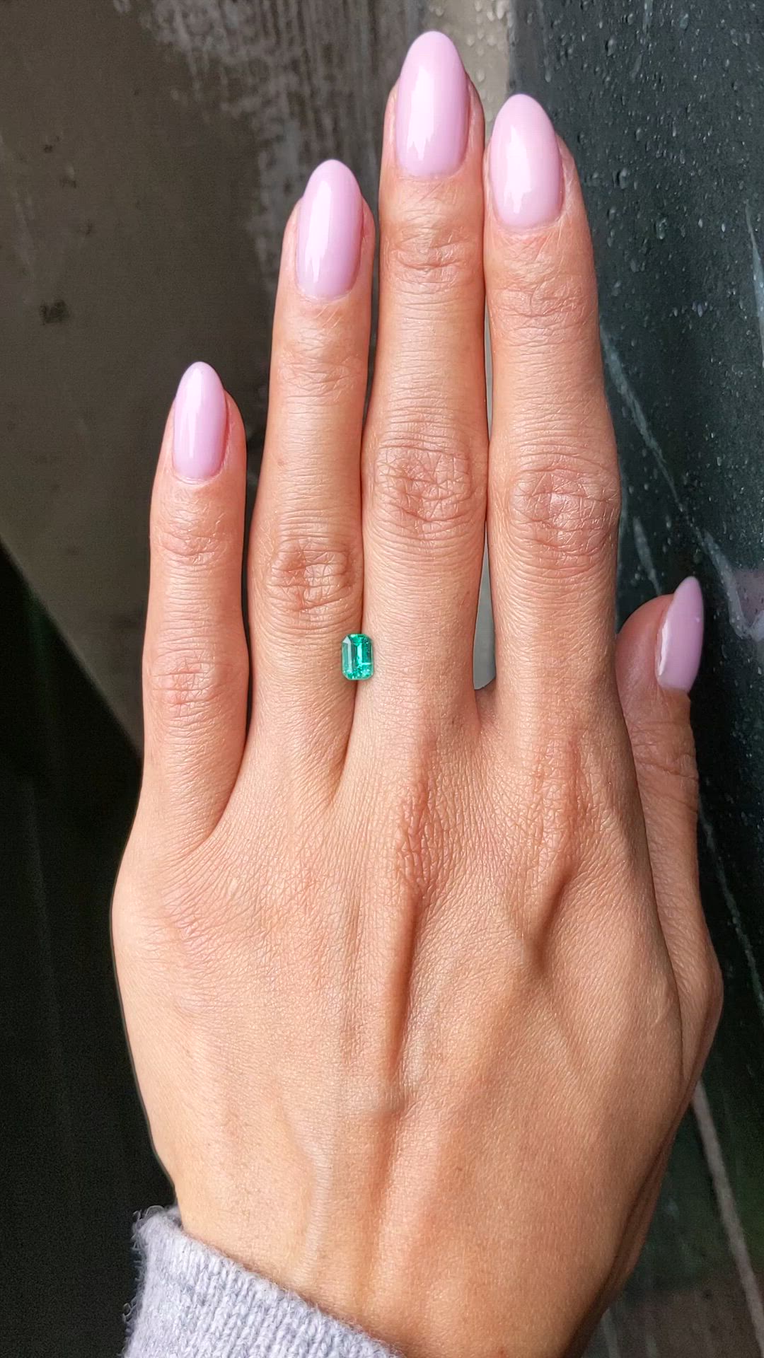 0.54 Ct. Emerald from Zambia Size Video