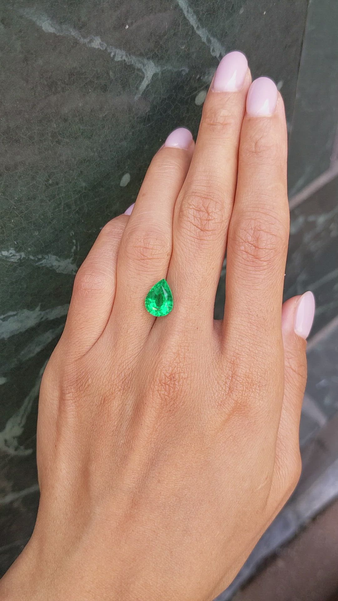 2.98 Ct. Emerald from Zambia Size Video