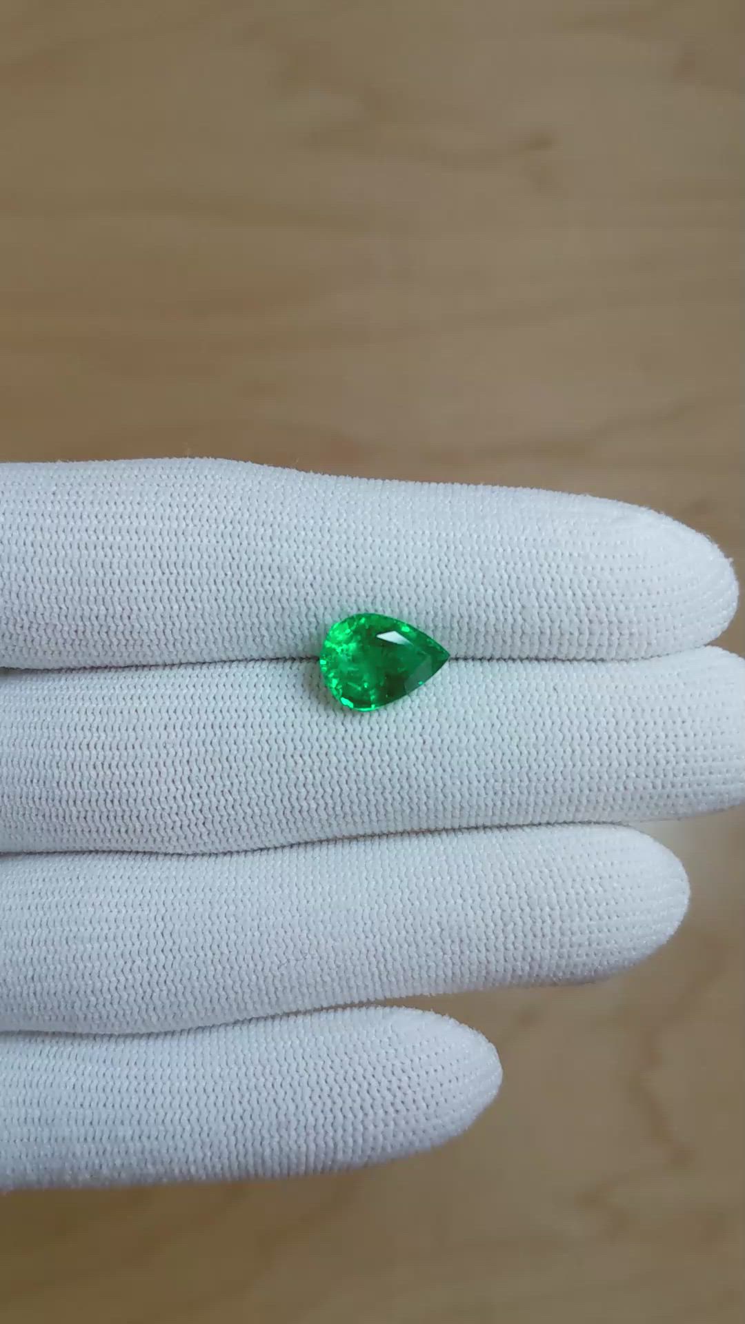 2.98 Ct. Emerald from Zambia Size Video