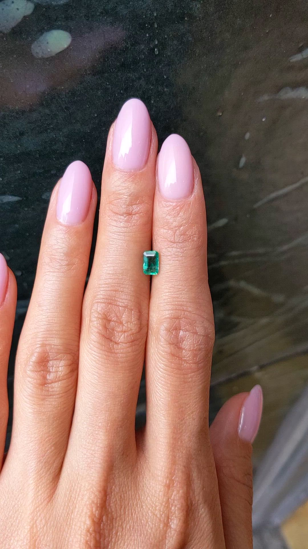 0.55 Ct. Emerald from Zambia Size Video