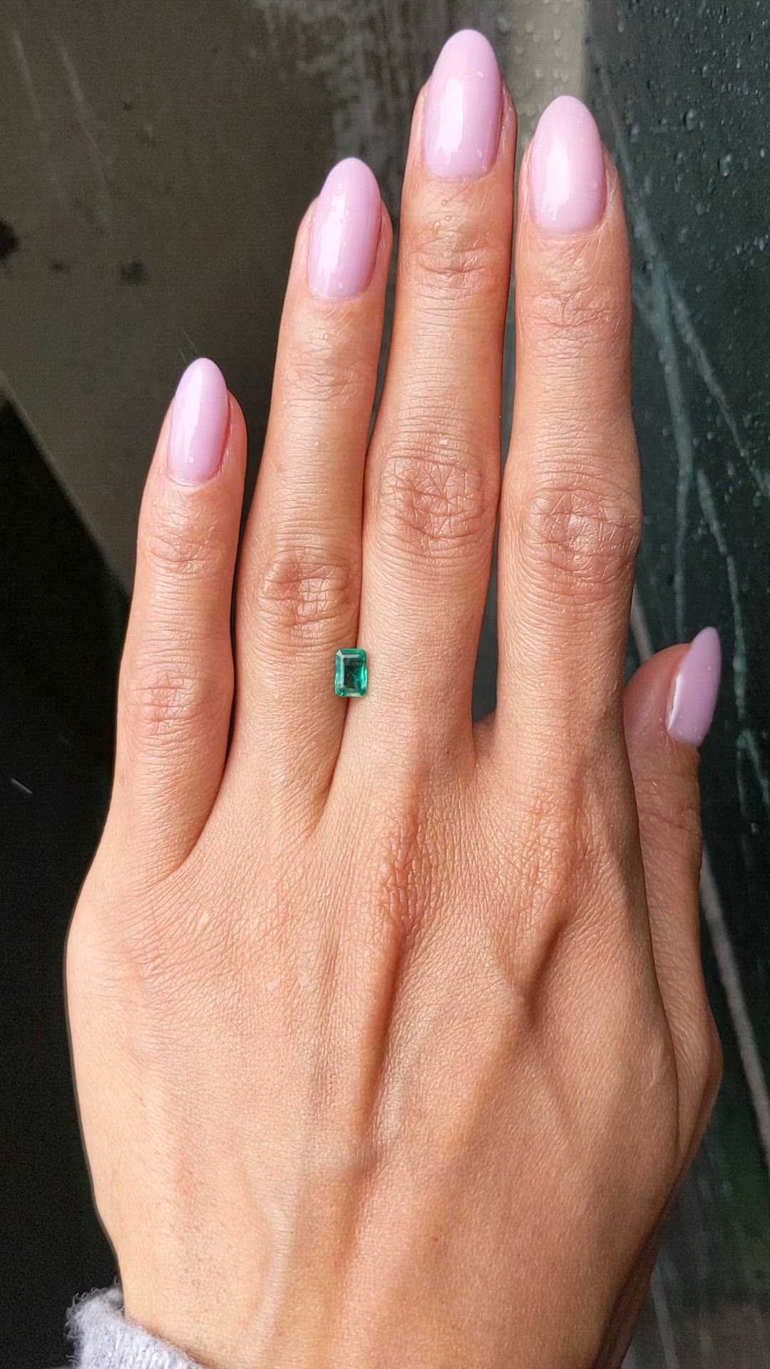 0.55 Ct. Emerald from Zambia Size Video