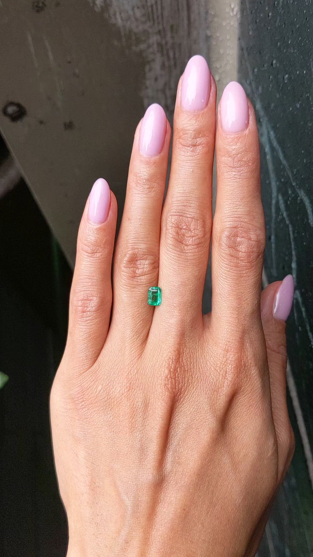 0.59 Ct. Emerald from Zambia Size Video
