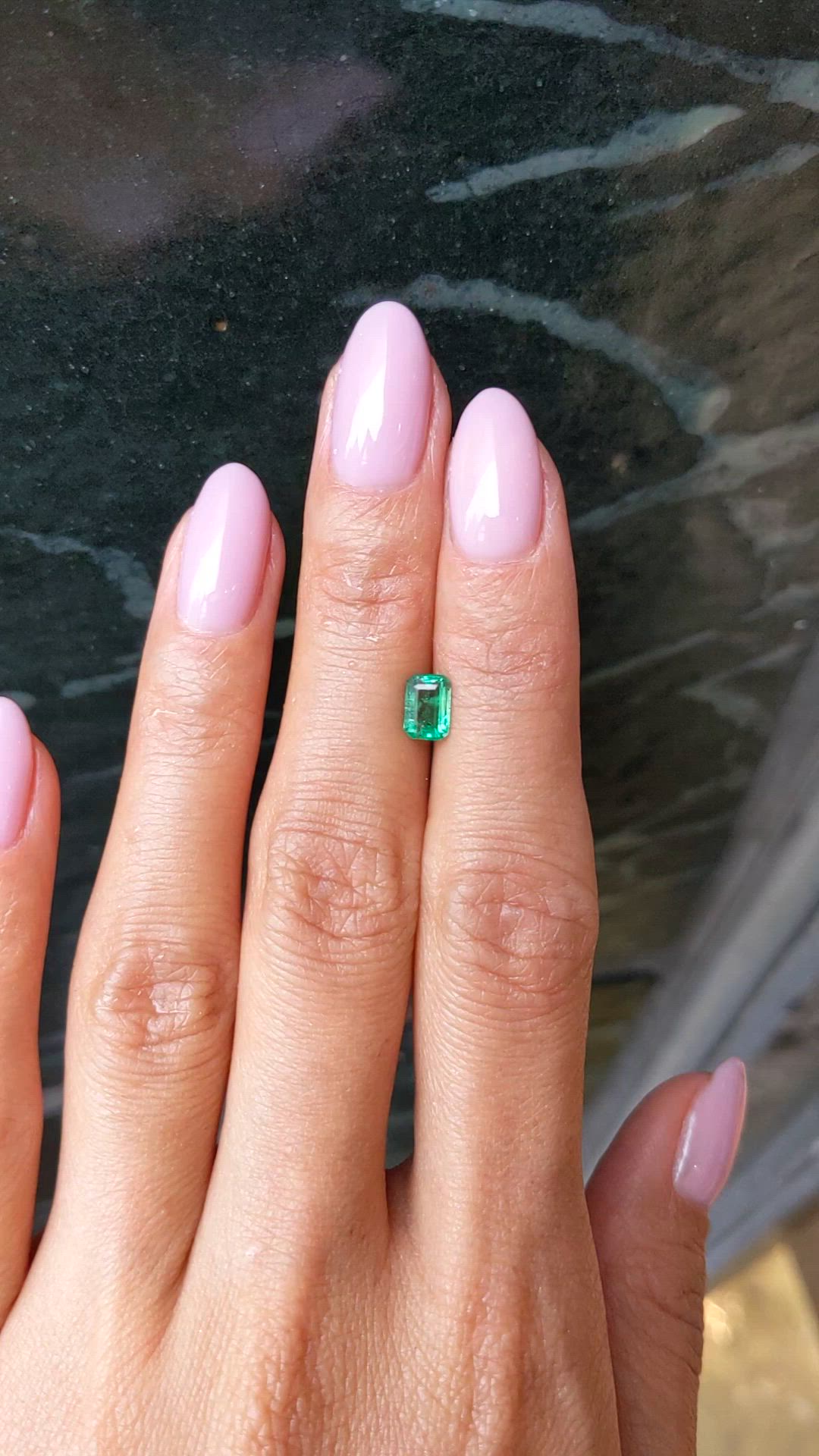 0.59 Ct. Emerald from Zambia Size Video