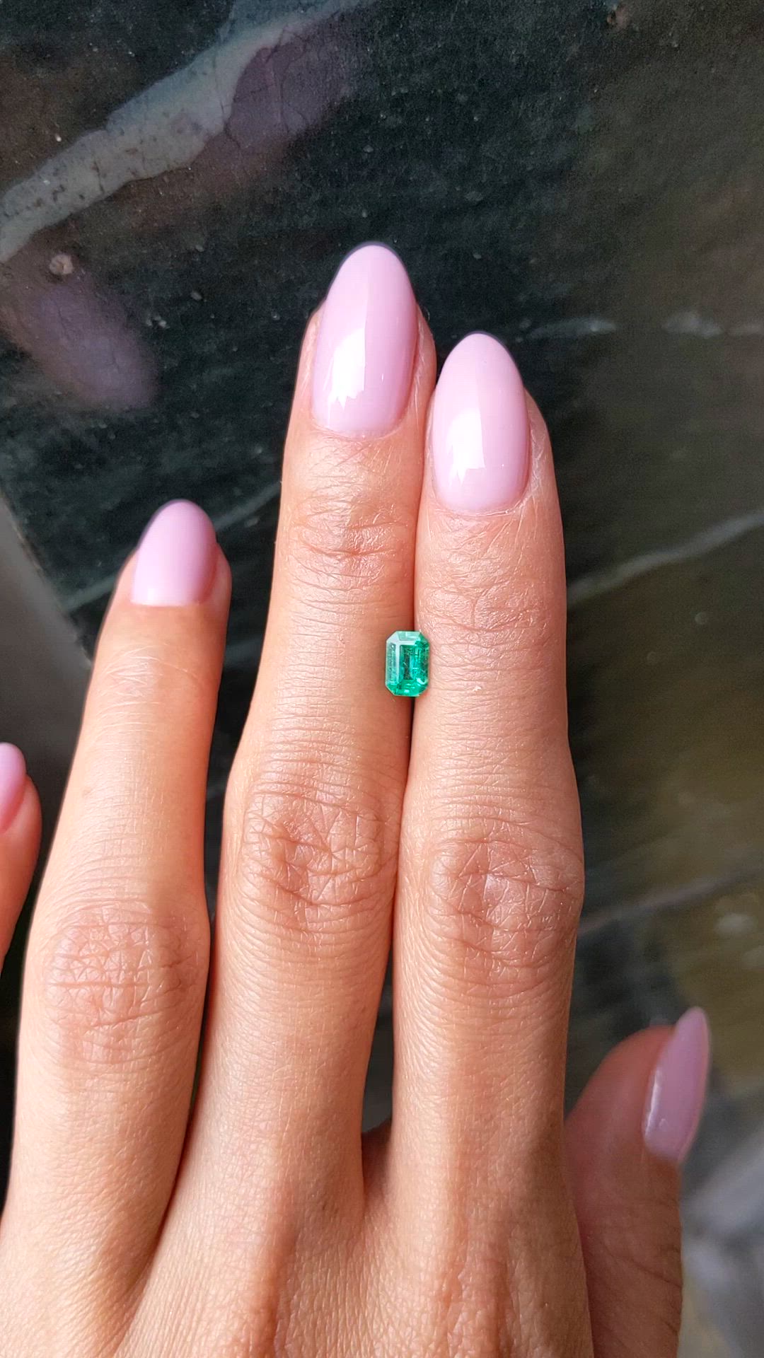 0.53 Ct. Emerald from Zambia Size Video
