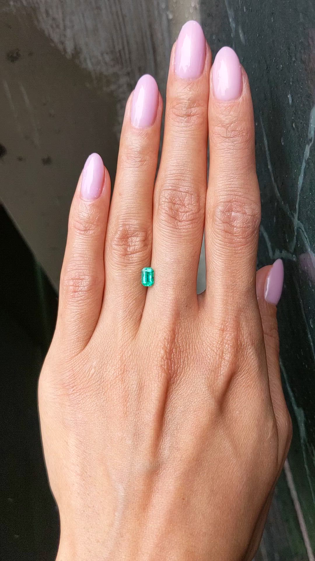 0.53 Ct. Emerald from Zambia Size Video