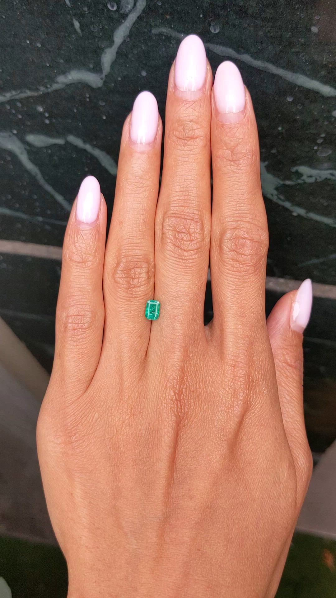 0.63 Ct. Emerald from Zambia Size Video