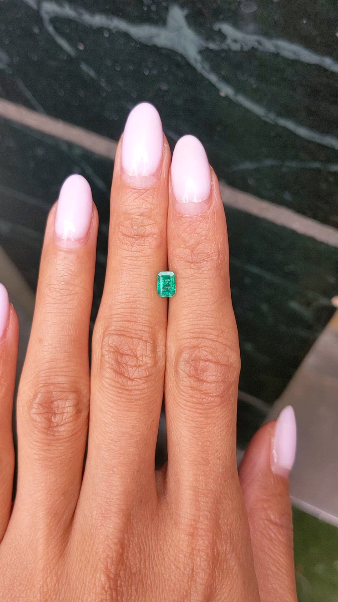 0.63 Ct. Emerald from Zambia Size Video