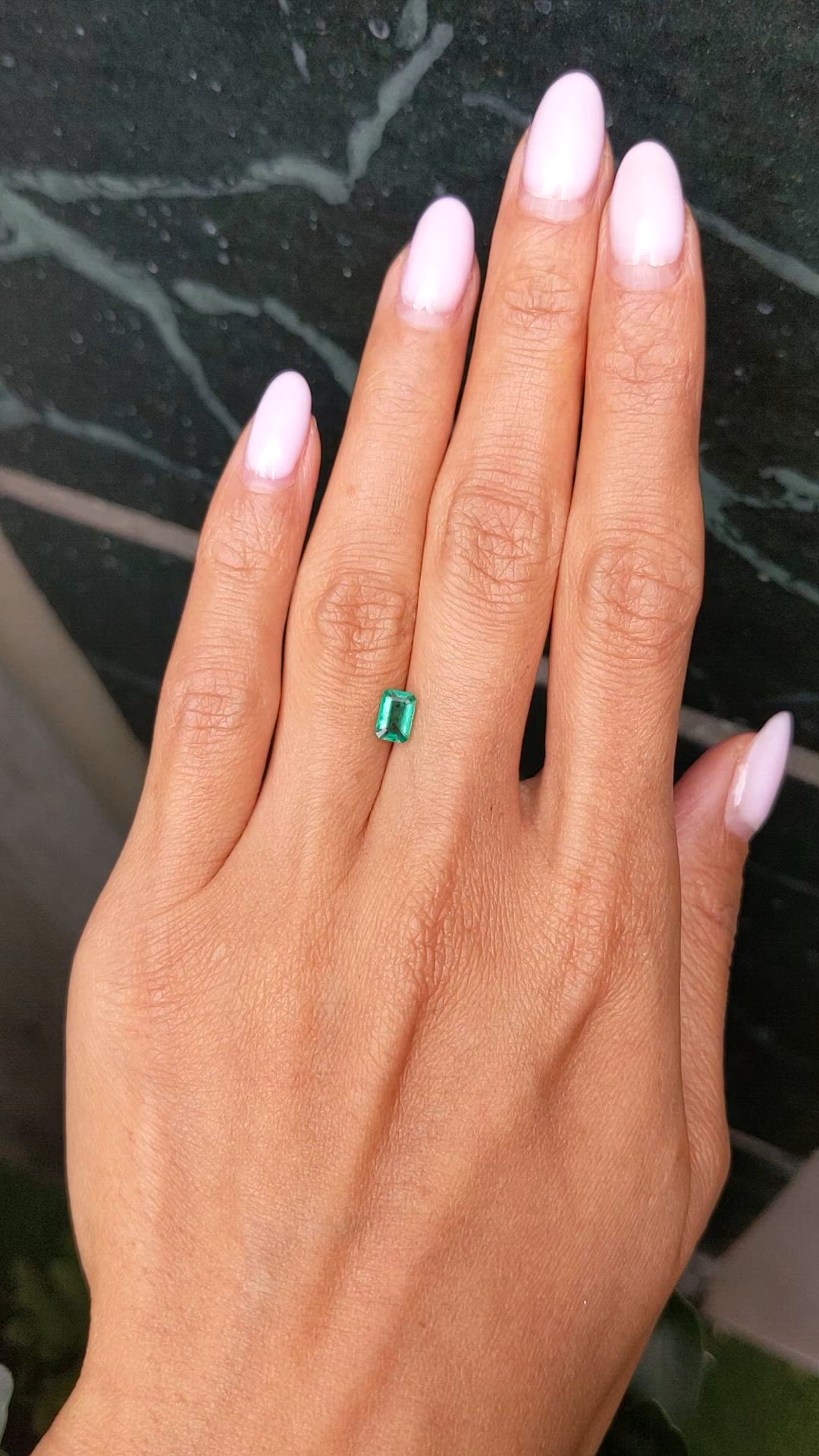 0.67 Ct. Emerald from Zambia Size Video