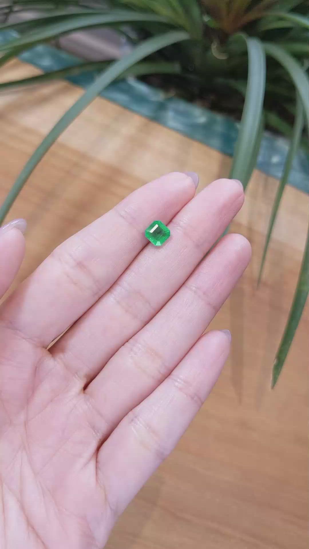 0.78 Ct. Emerald from Brazil Size Video