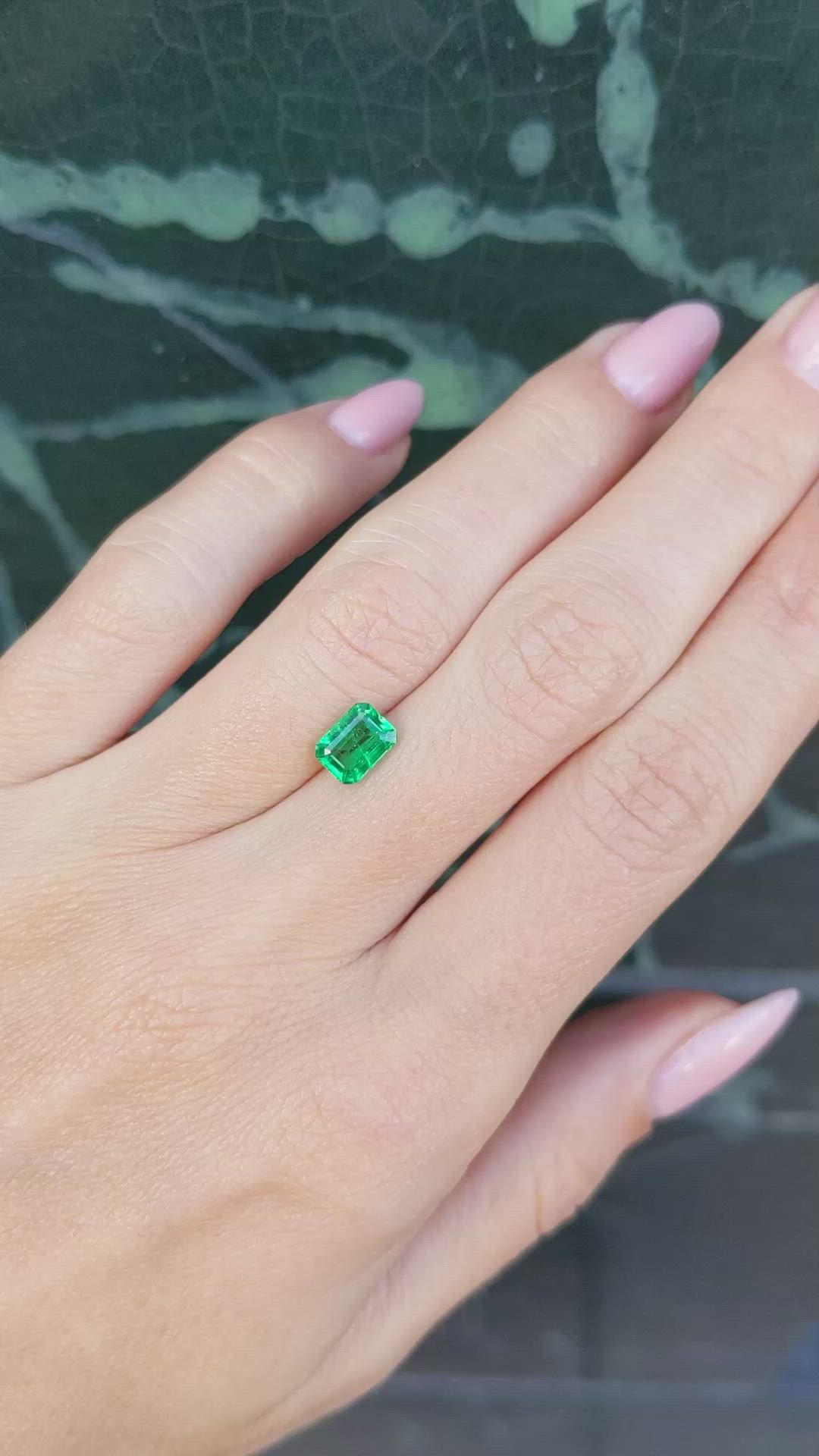 0.91 Ct. Emerald from Zambia Size Video