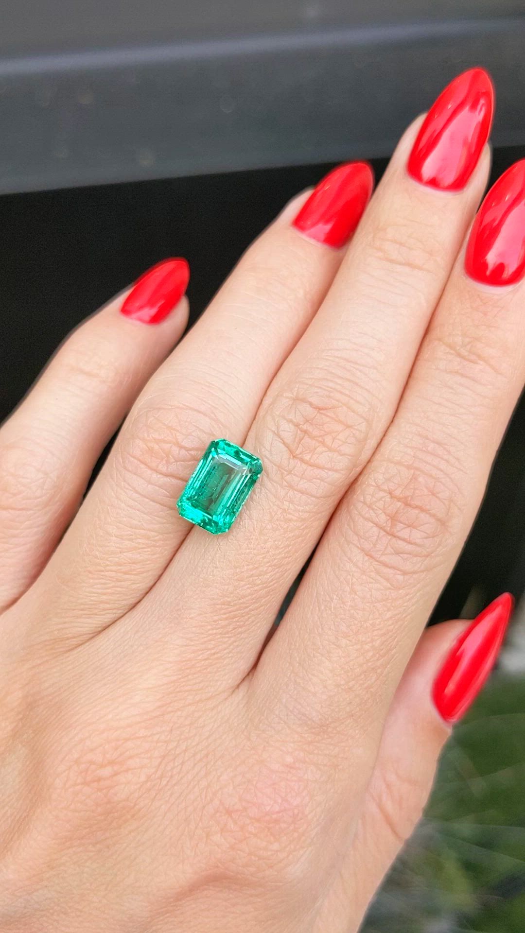 3.39 Ct. Emerald from Colombia Size Video