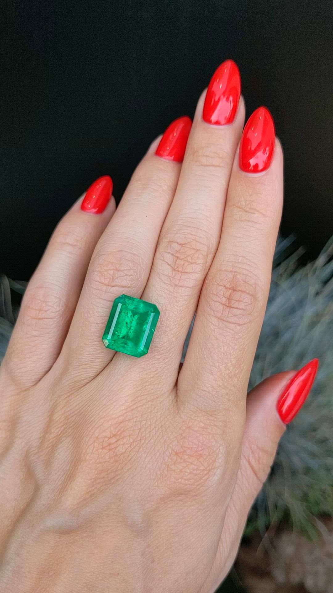 6.77 Ct. Emerald from Colombia Size Video