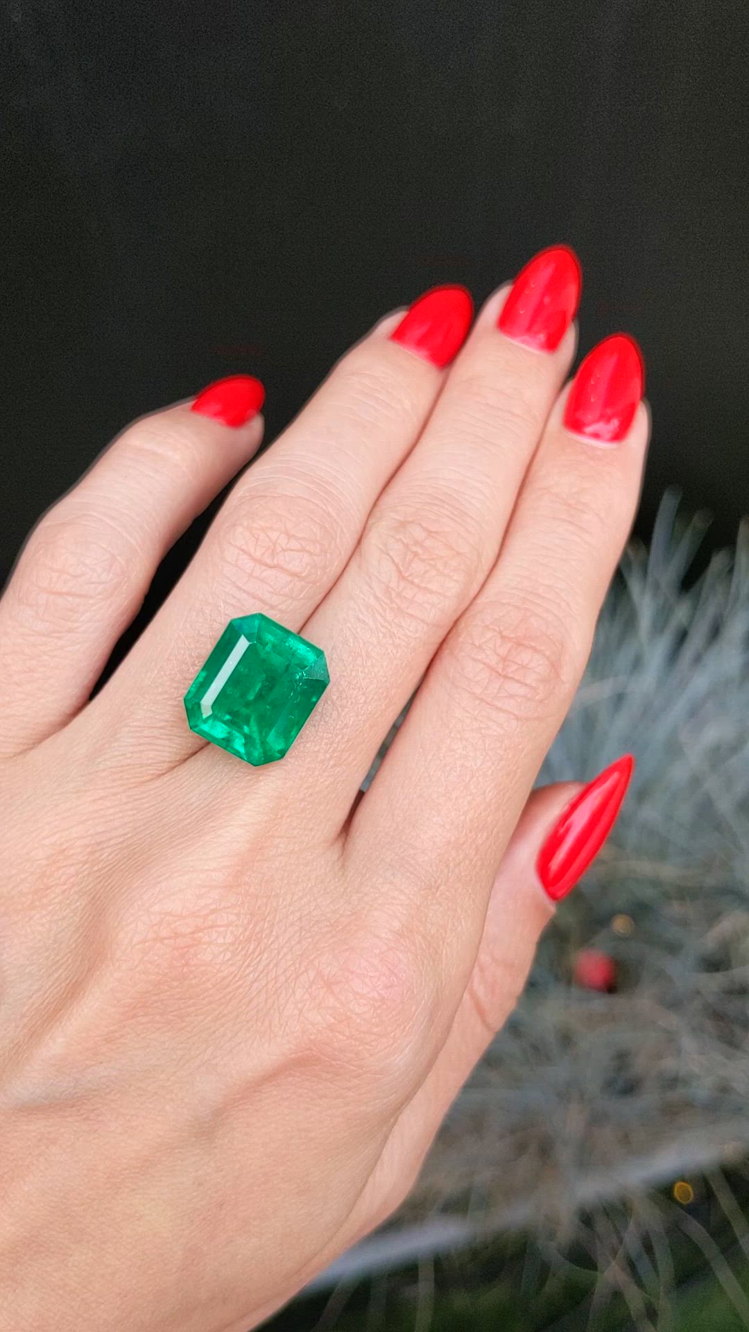 11.37 Ct. Emerald from Colombia Size Video