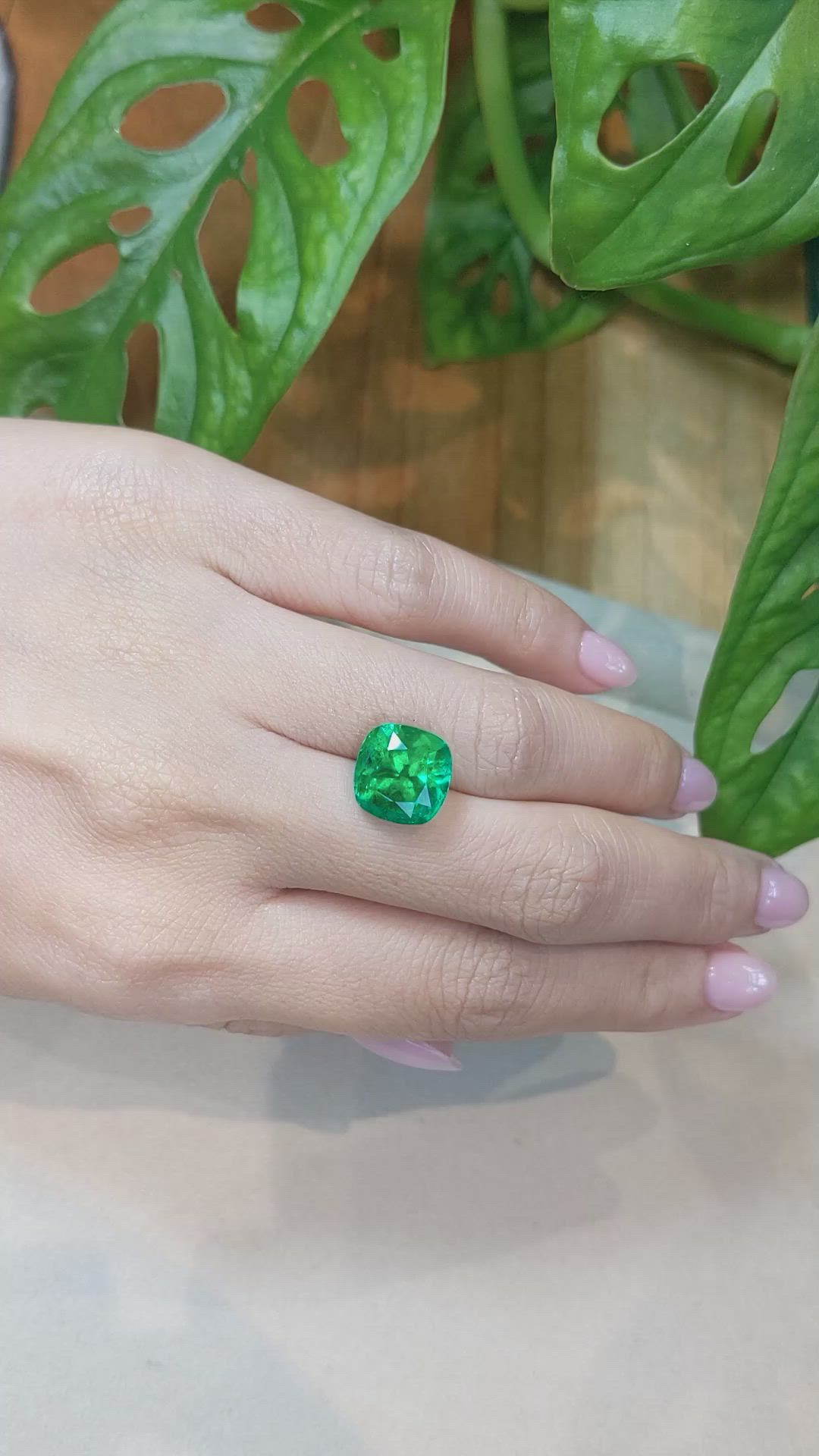 6.37 Ct. Emerald from Colombia Size Video