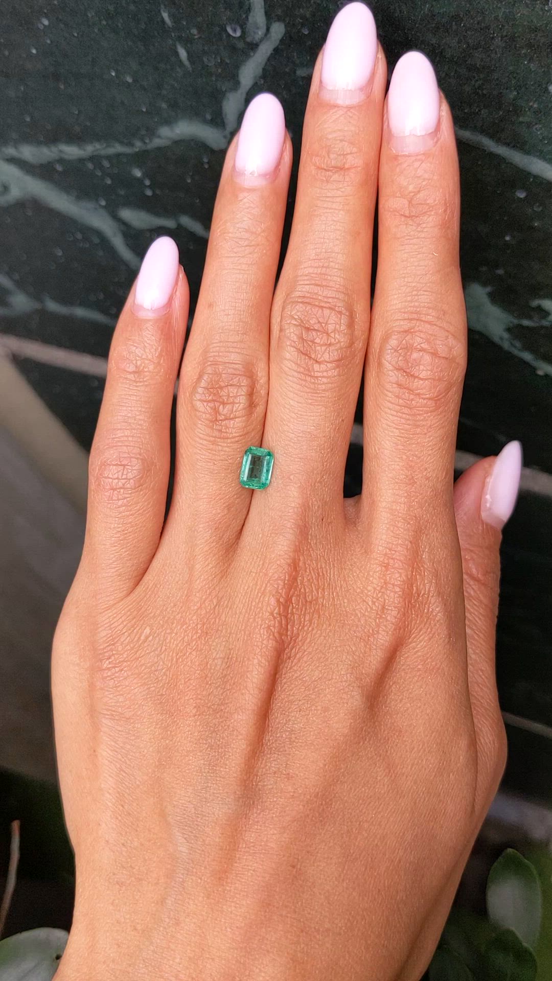 0.88 Ct. Emerald from Zambia Size Video