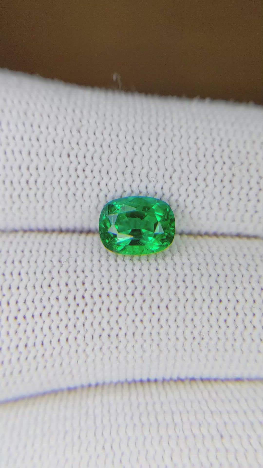 1.29 Ct. Emerald from Zambia Size Video