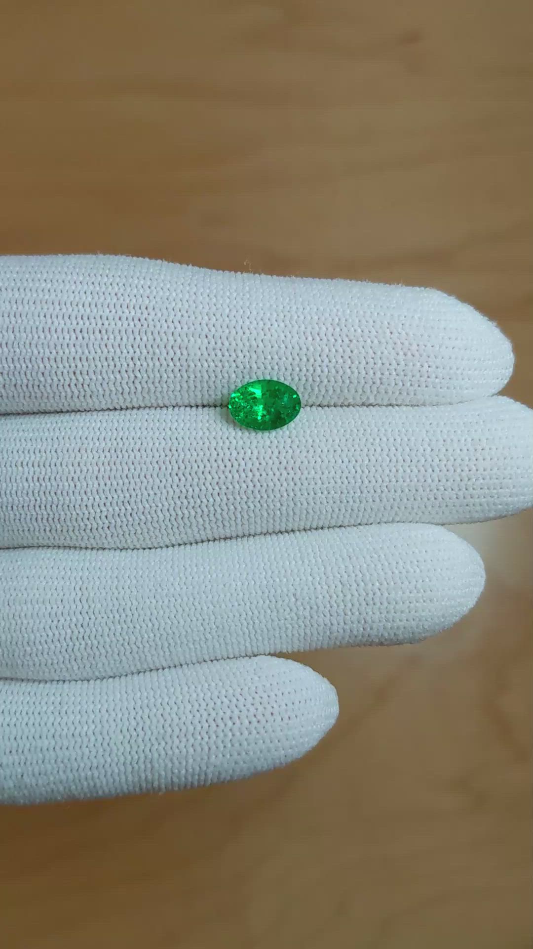 1.14 Ct. Emerald from Ethiopia Size Video