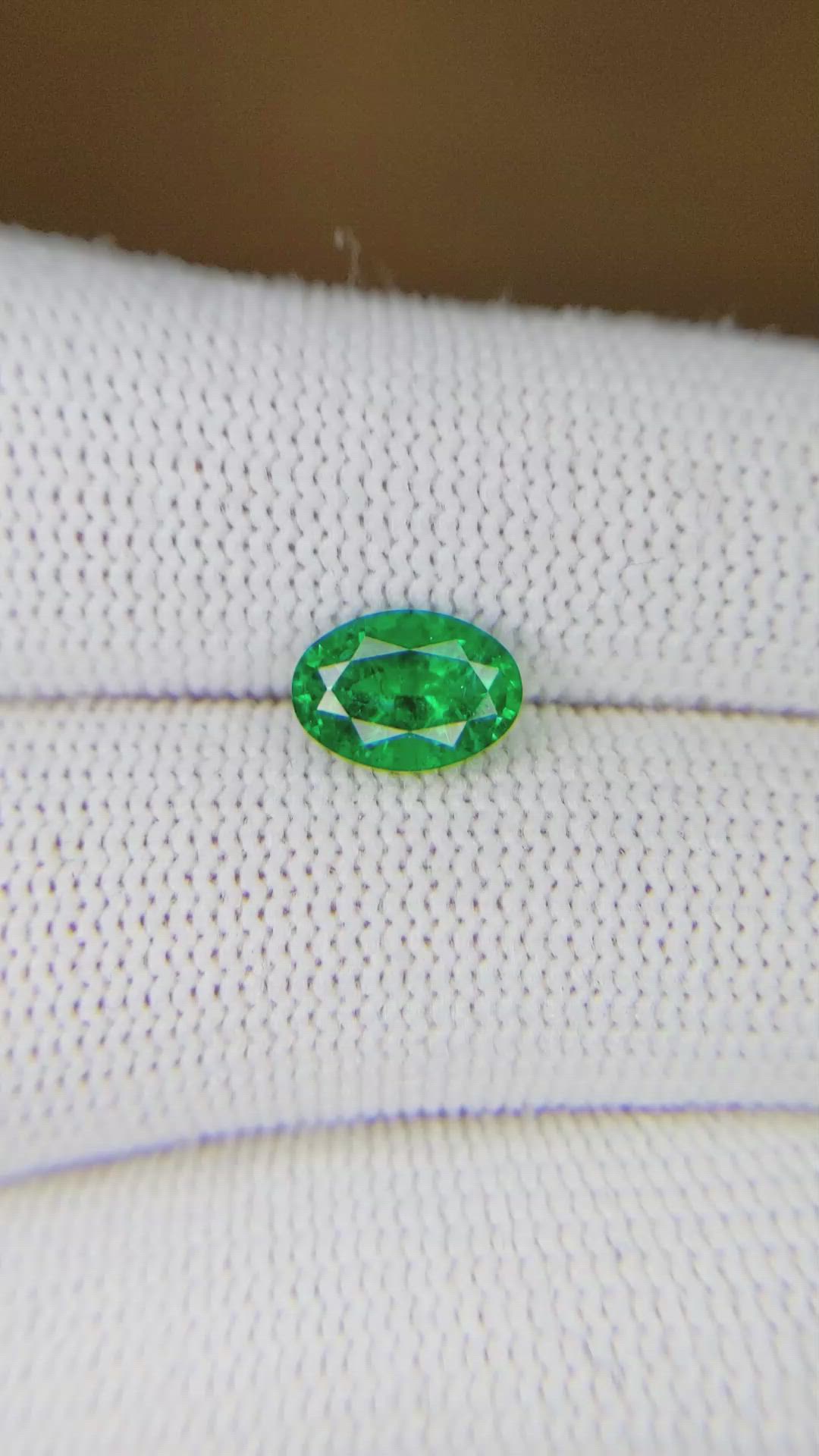 1.14 Ct. Emerald from Ethiopia Size Video