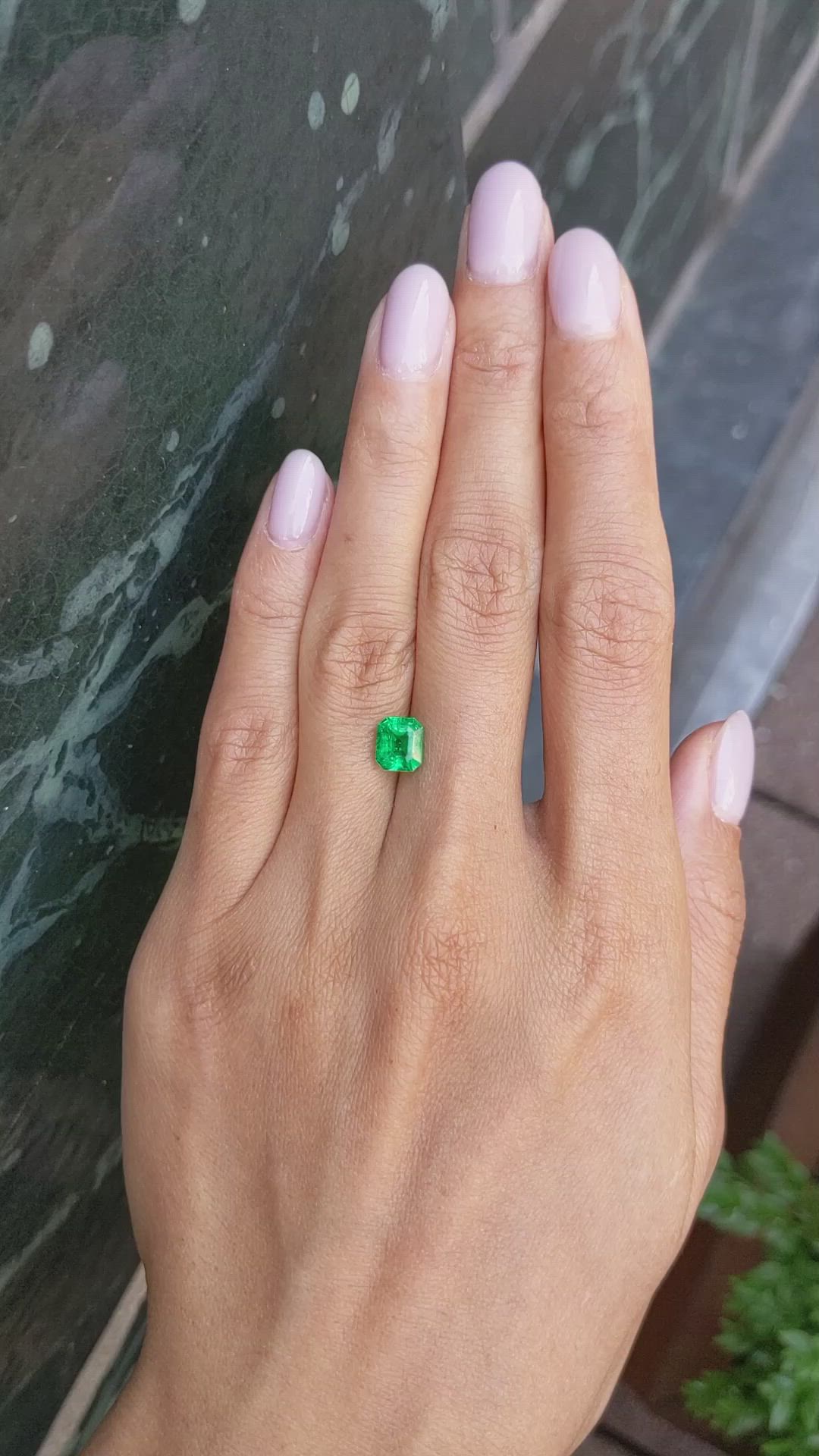 1.46 Ct. Emerald from Zambia Size Video