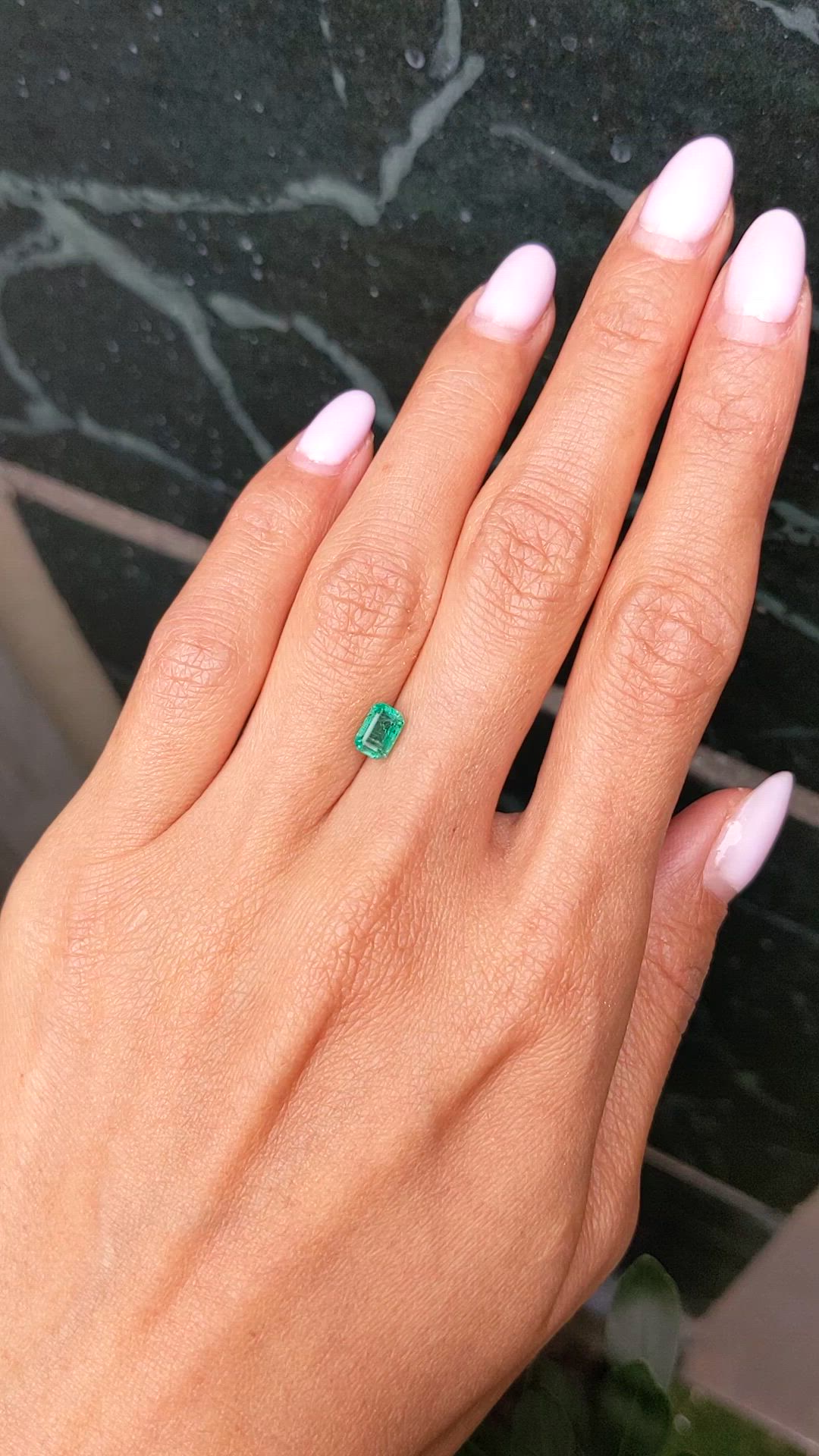 0.80 Ct. Emerald from Zambia Size Video