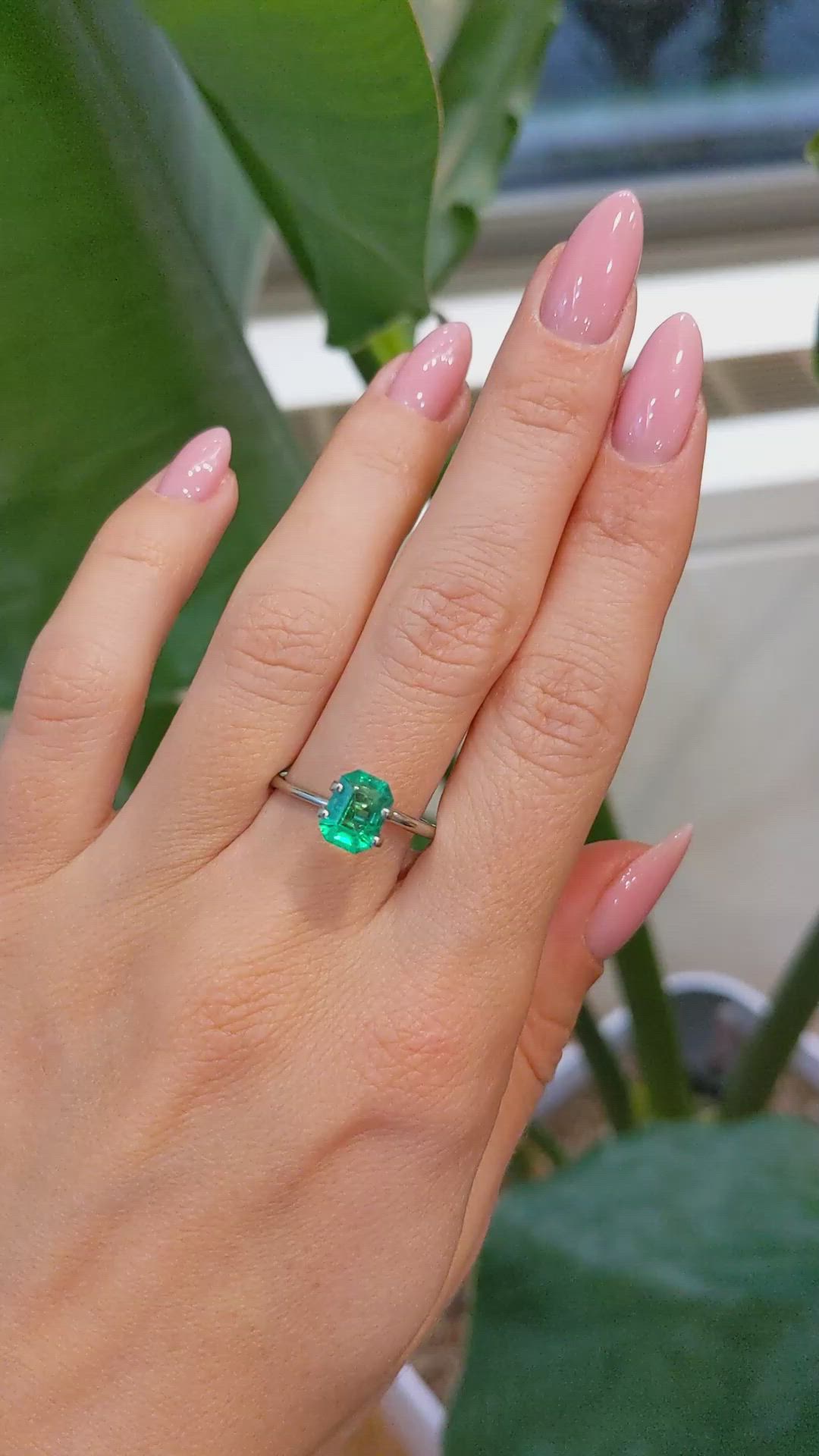 1.28 Ct. Emerald from Zambia Size Video