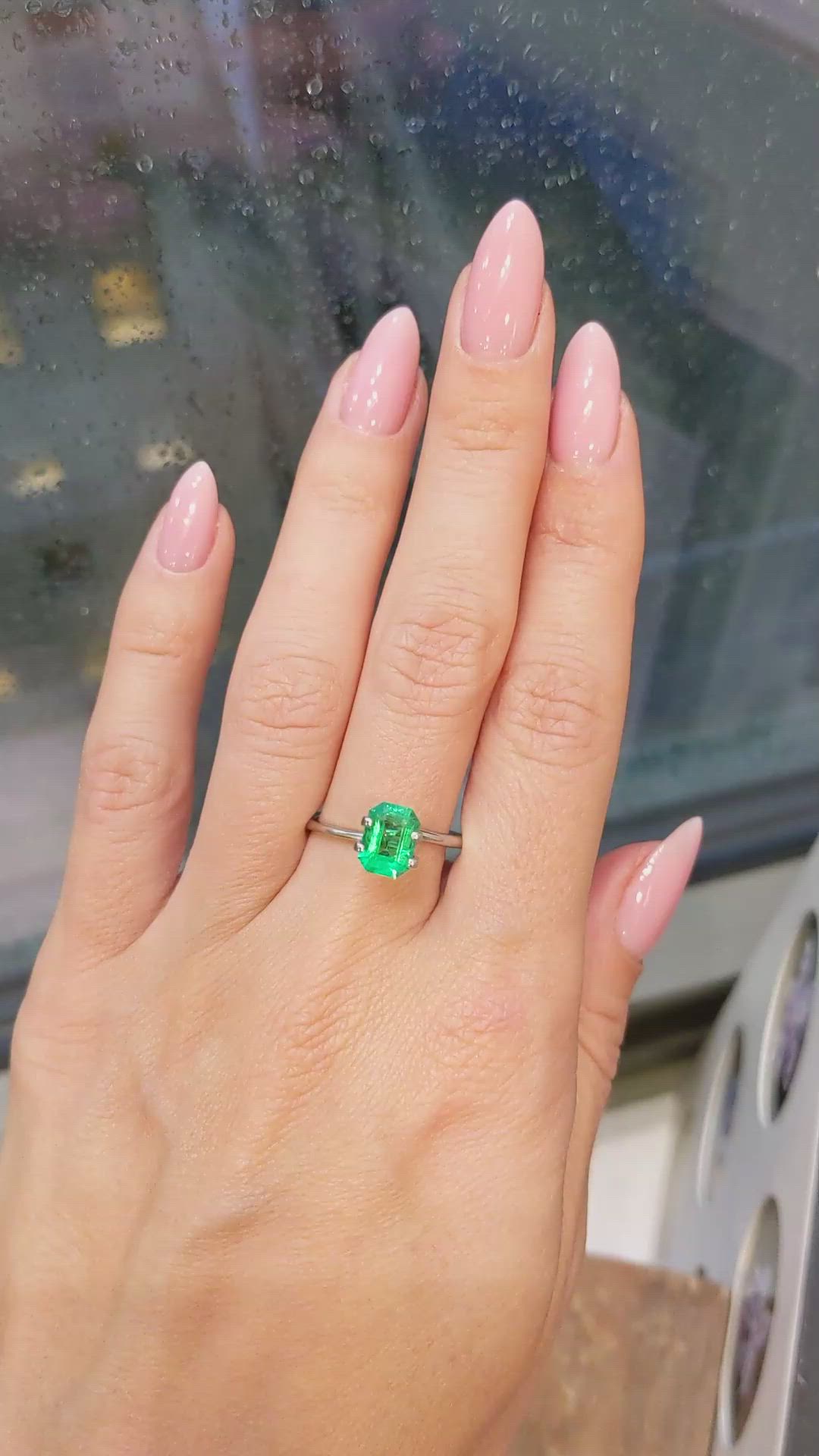 1.28 Ct. Emerald from Zambia Size Video