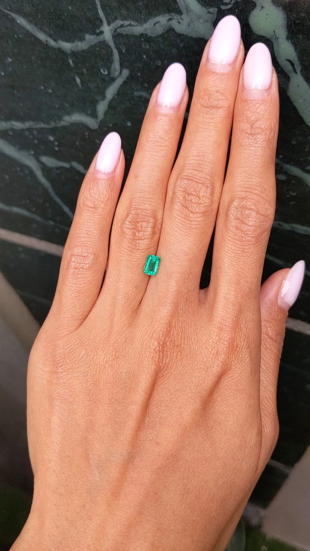 0.77 Ct. Emerald from Zambia Size Video