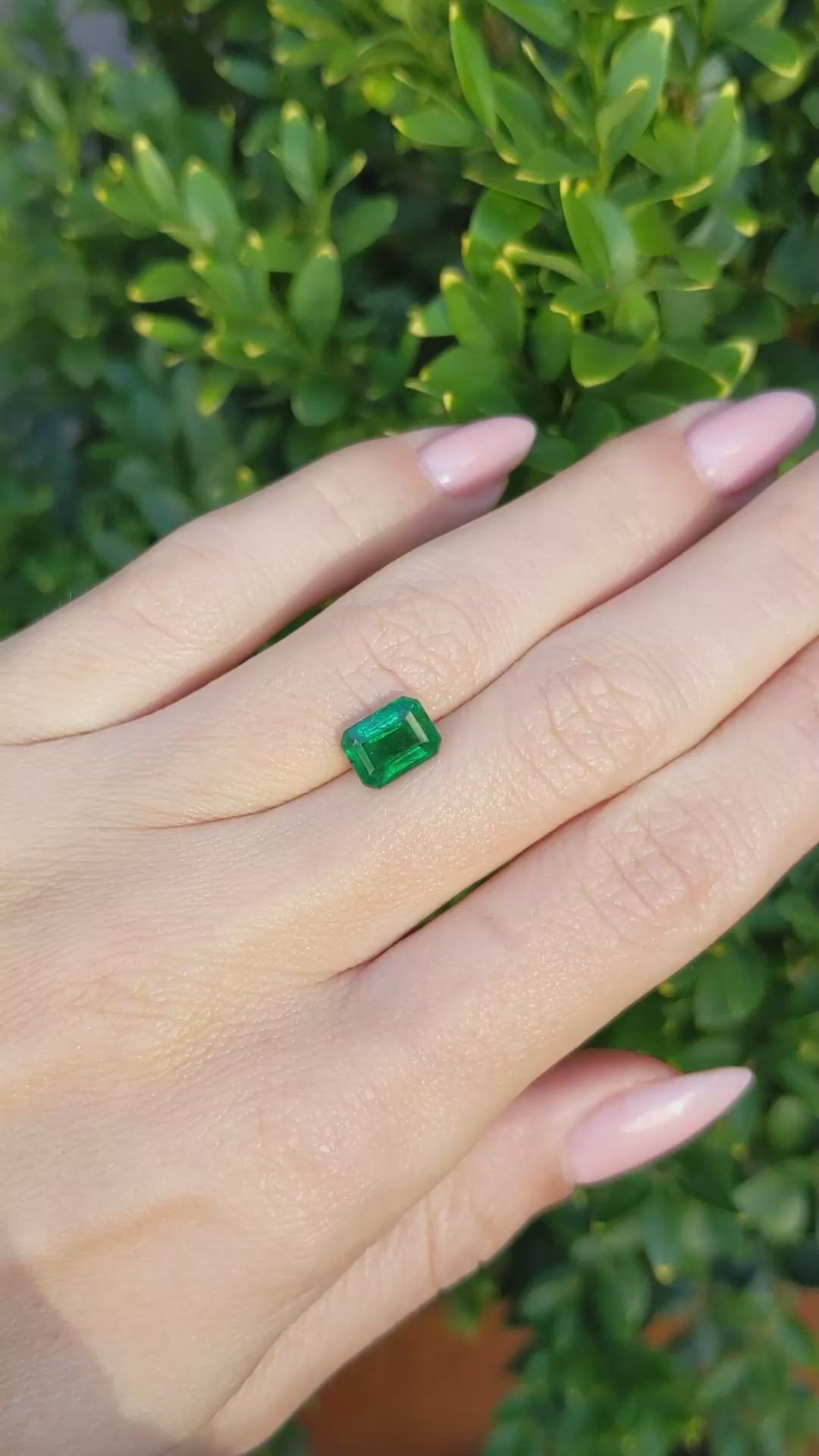 1.67 Ct. Emerald from Zambia Size Video