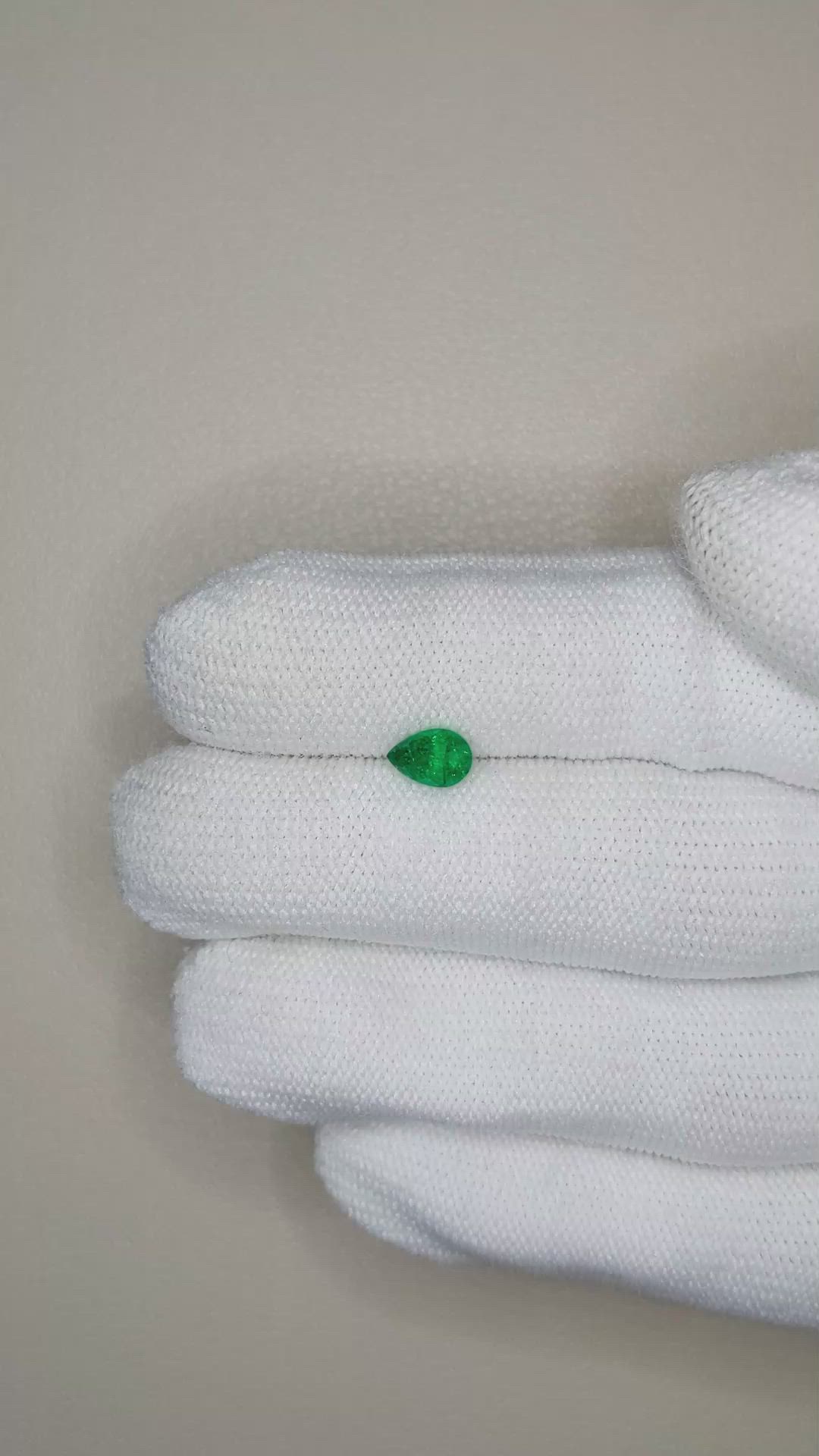 0.64 Ct. Emerald from Russia Size Video
