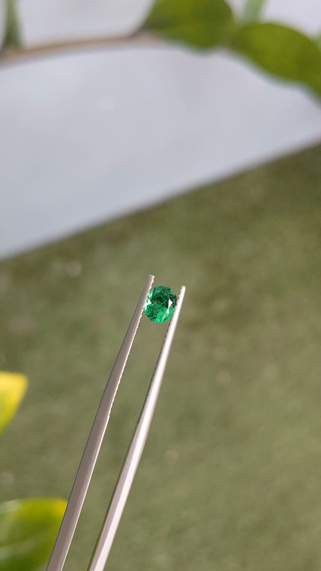 0.39 Ct. Emerald from Russia Size Video