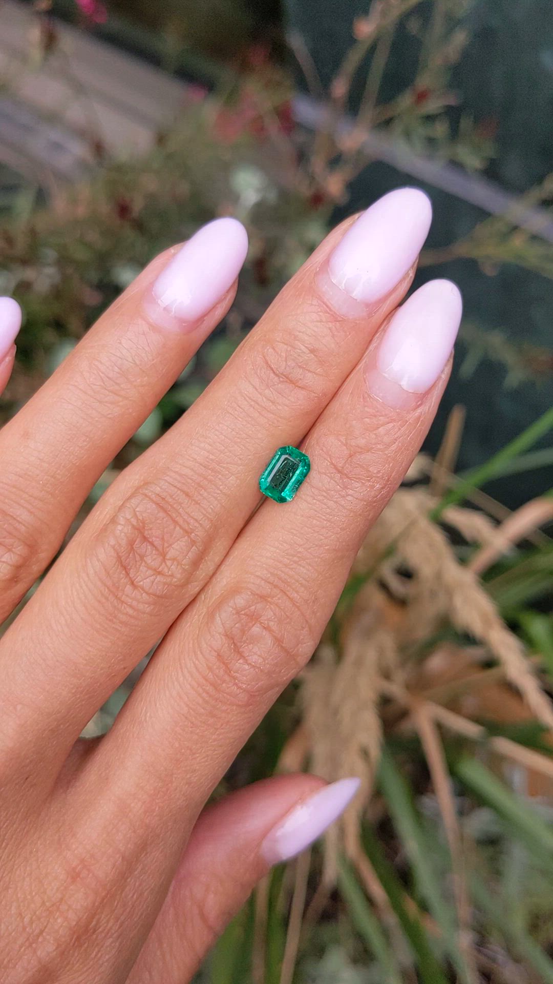 0.69 Ct. Emerald from Zambia Size Video