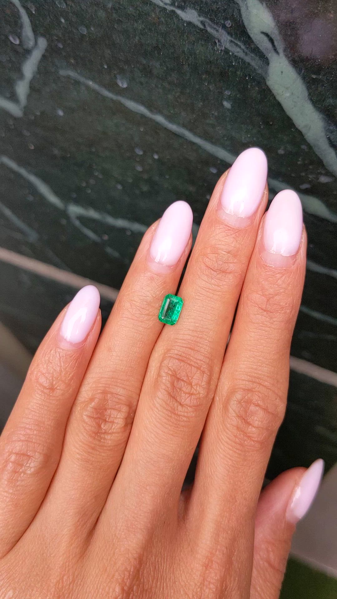 0.79 Ct. Emerald from Zambia Size Video