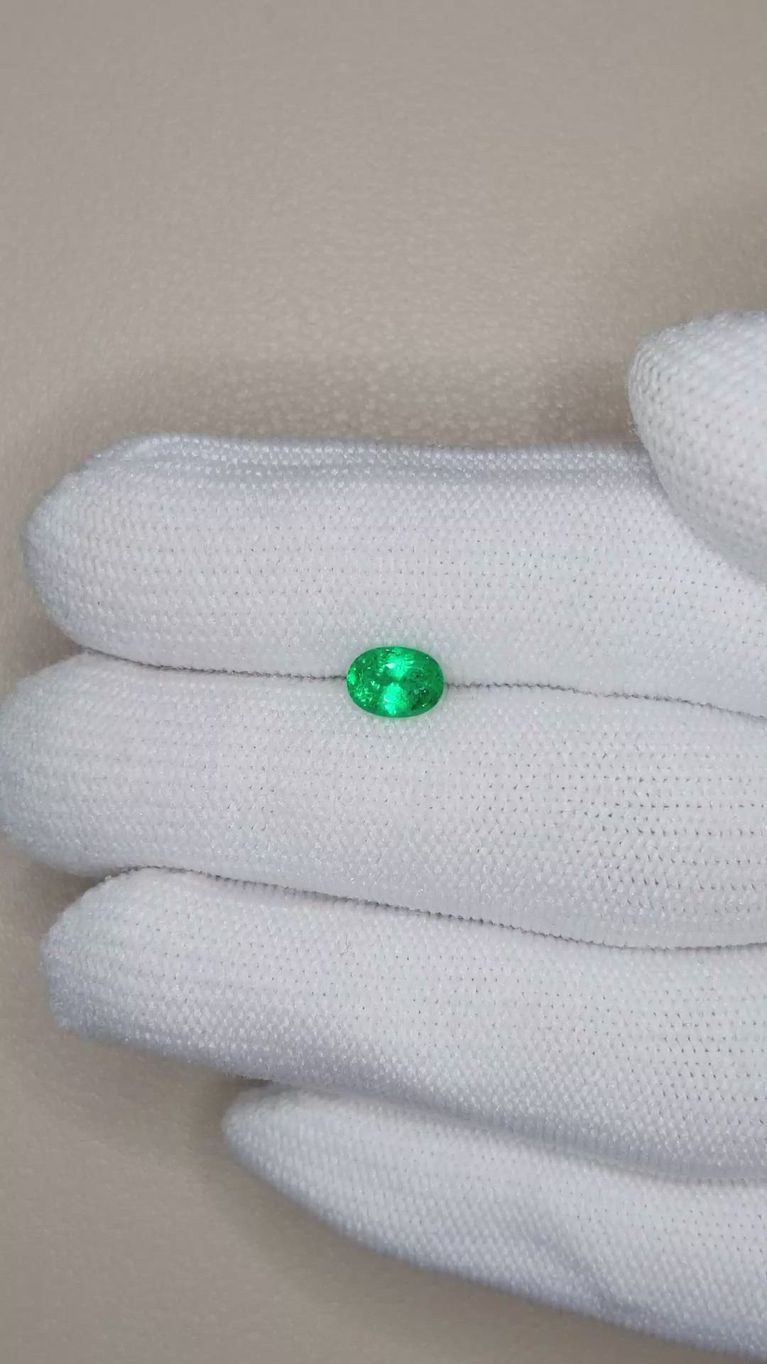 0.59 Ct. Emerald from Russia Size Video